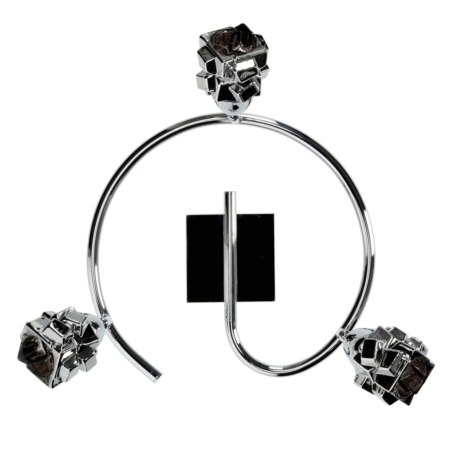 Lampa sufitowa plafon w kolorze chromu trzonek G9 3 punkty światła