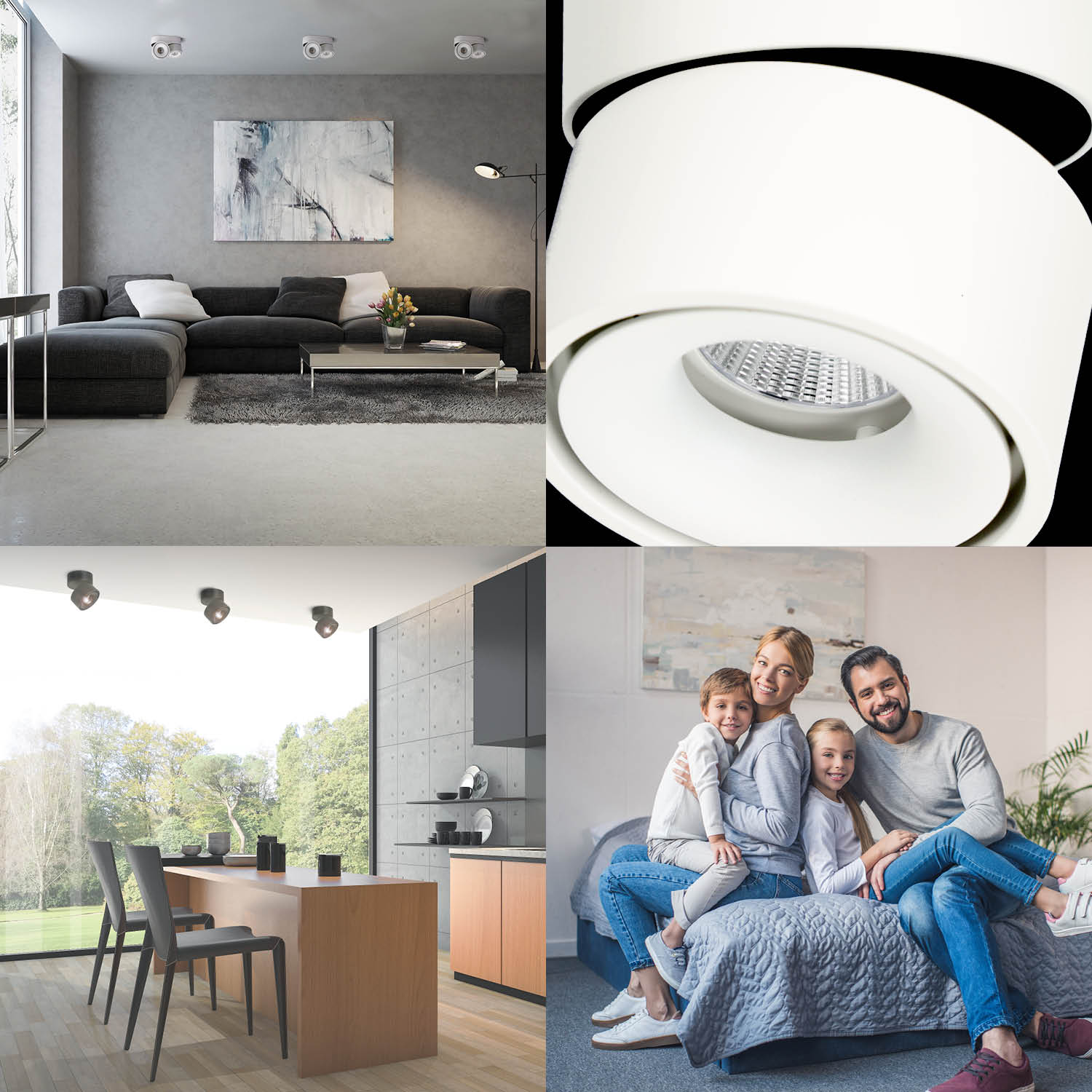 Oprawa Sufitowa Biała LED 10,5W barwa Ciepłobiała 3000K Ruchoma