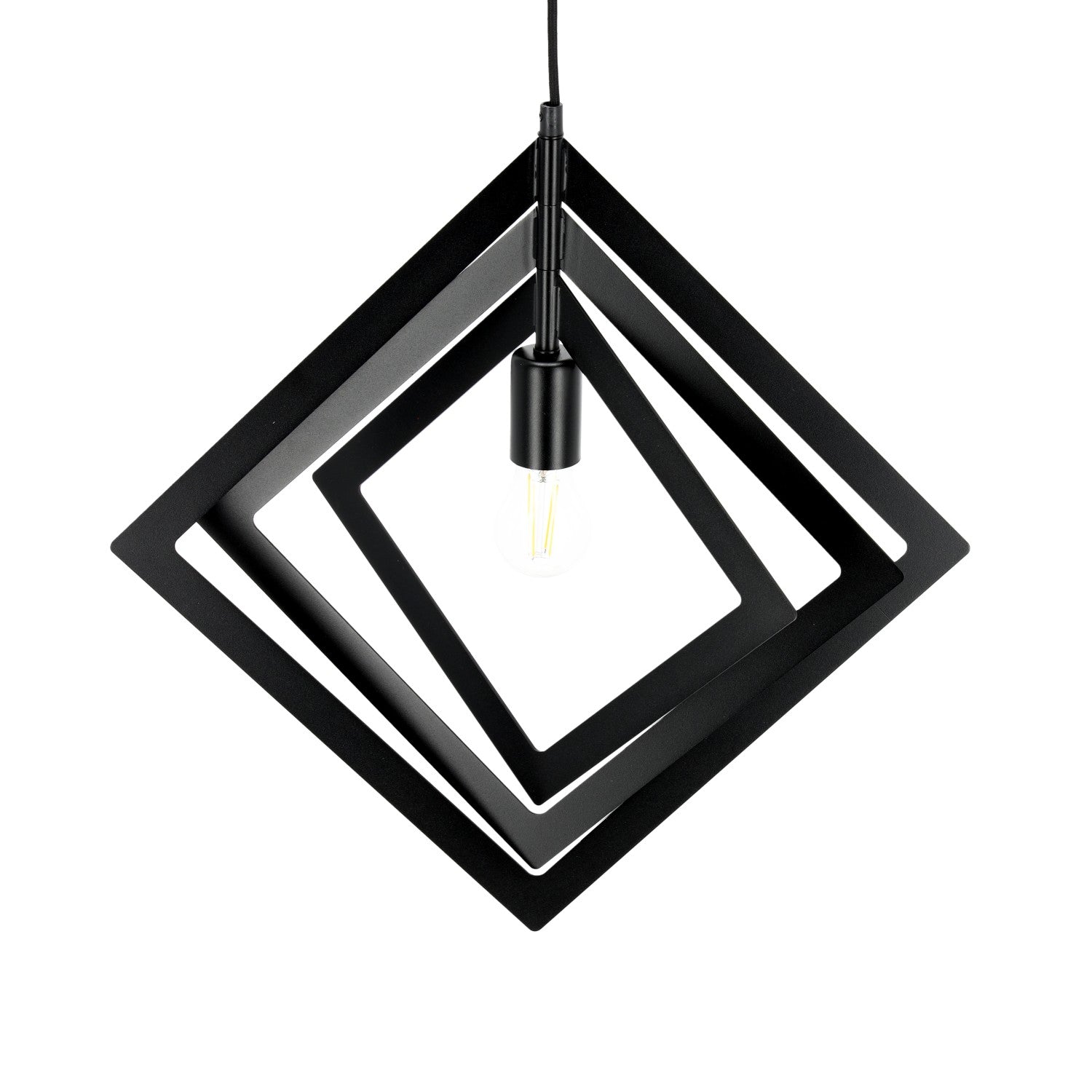 Lampa wisząca Sigma Lighting Trik M Romb czarny