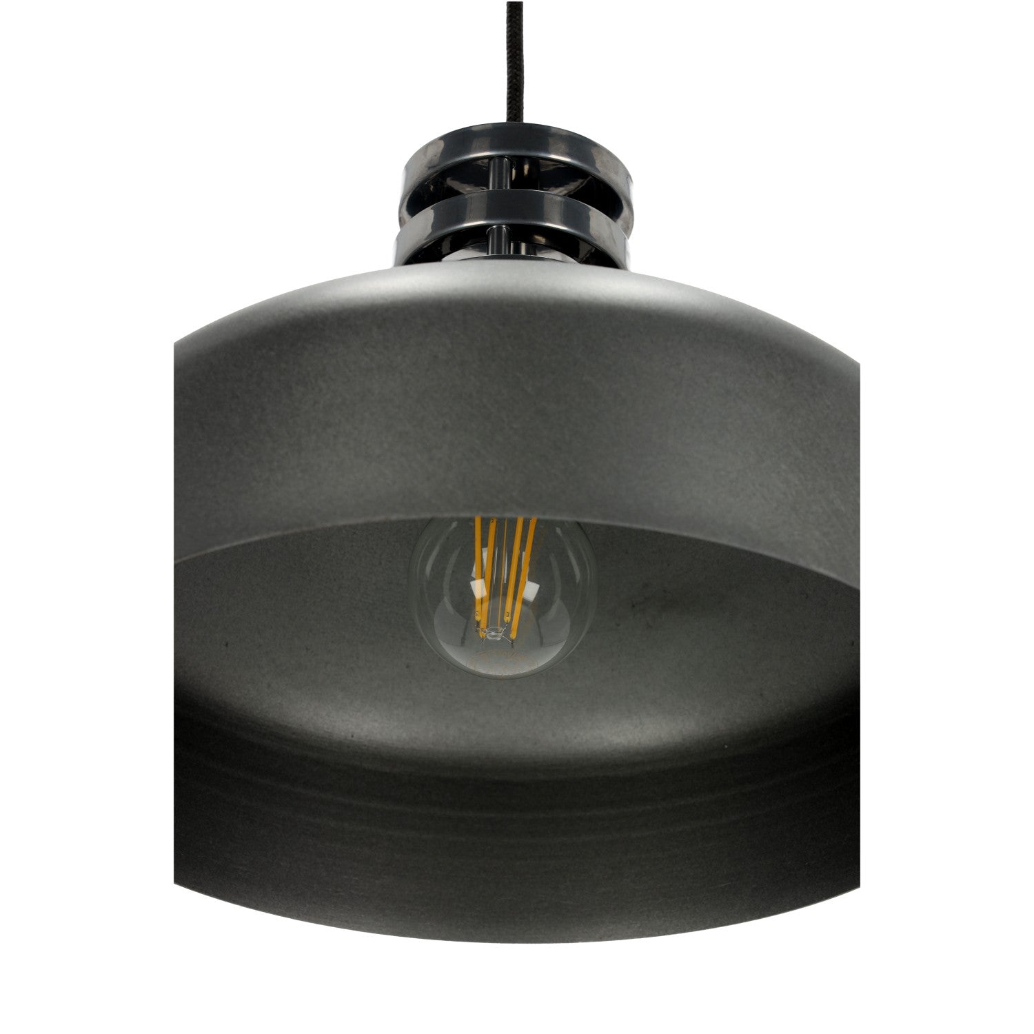 Lampa wisząca metalowa loft srebrna Sigma Lighting WAWA spirala