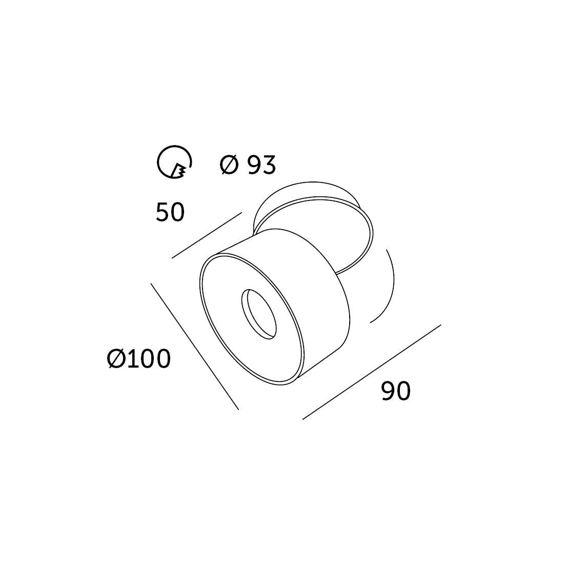 Ruchoma oprawa sufitowa OSLO 10W 3000K barwa ciepłobiała
