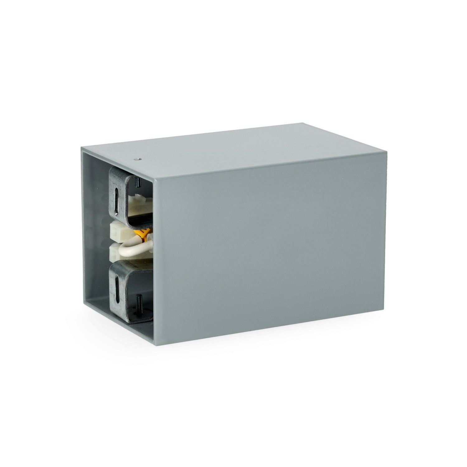 Plafon kwadratowy w kolorze szarym trzonek GU10 1 punkt światła