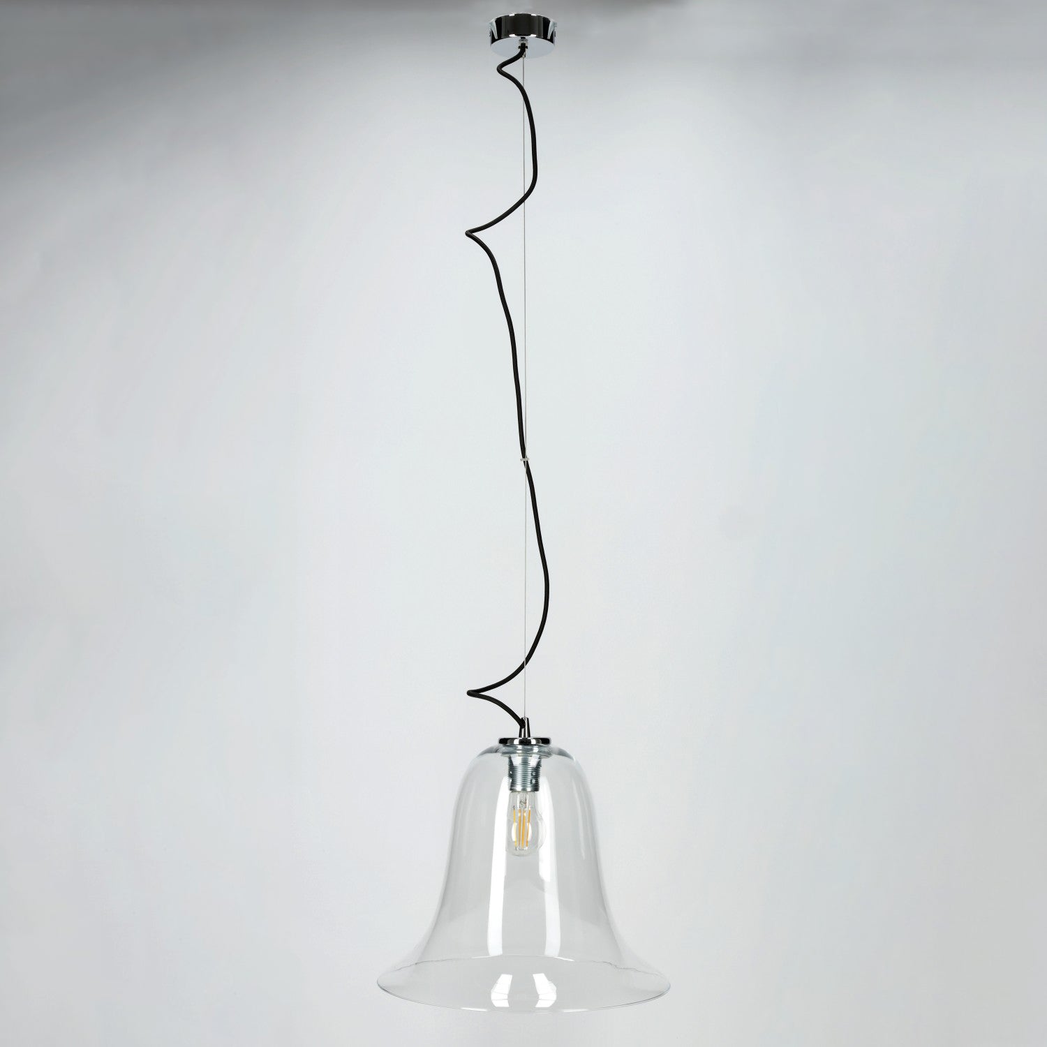 Lampa wisząca ZWIS 1 PŁ PRZEZROCZYSTY KLOSZ 1 punkt światła