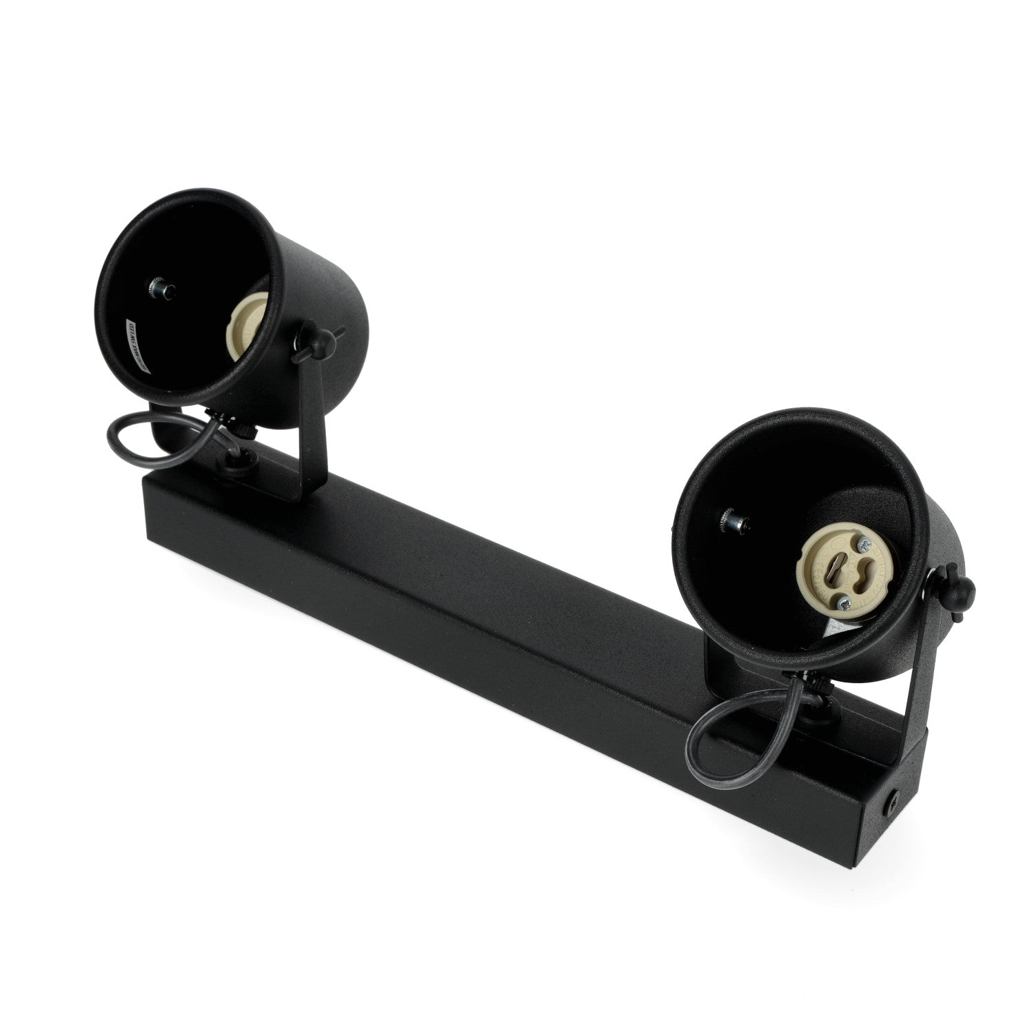 Plafon sufiotwy czarny mat trzonek GU10 2 punkty światła