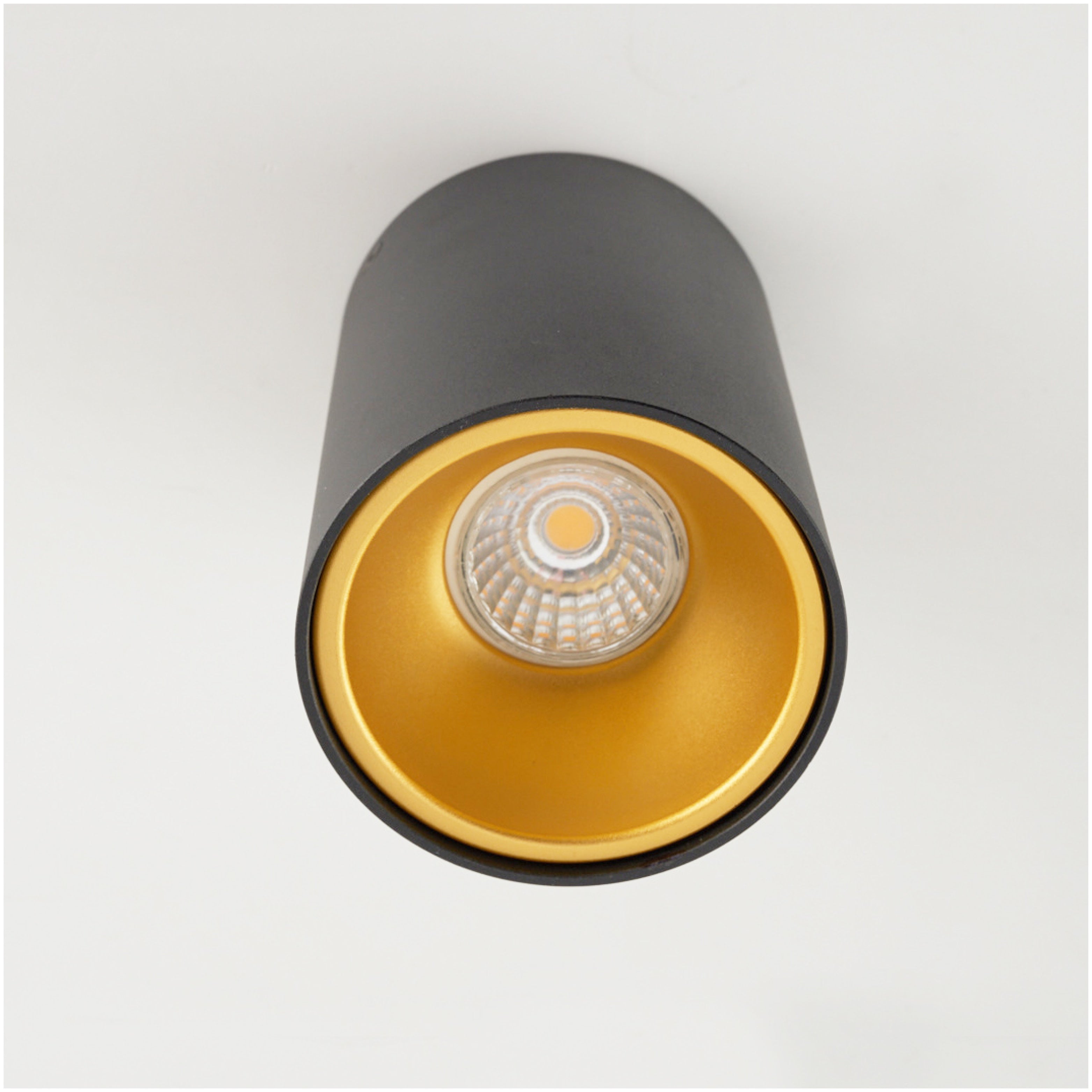 Sufitowa Oprawa Oświetleniowa Natynkowa na GU10 Czarno-Złota TUBA