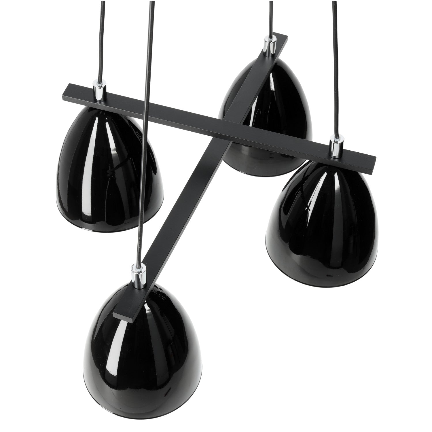 Lampa wisząca czarna ZWIS 4 PŁ trzonek E27 4 punkty światła