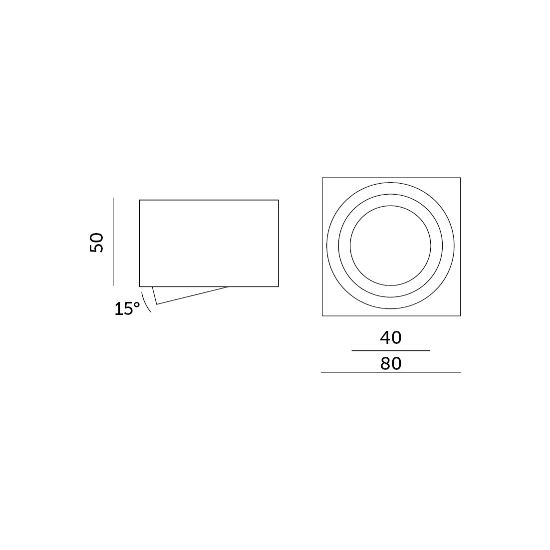Oprawa do nadbudowania OH37 S biała Ruchoma