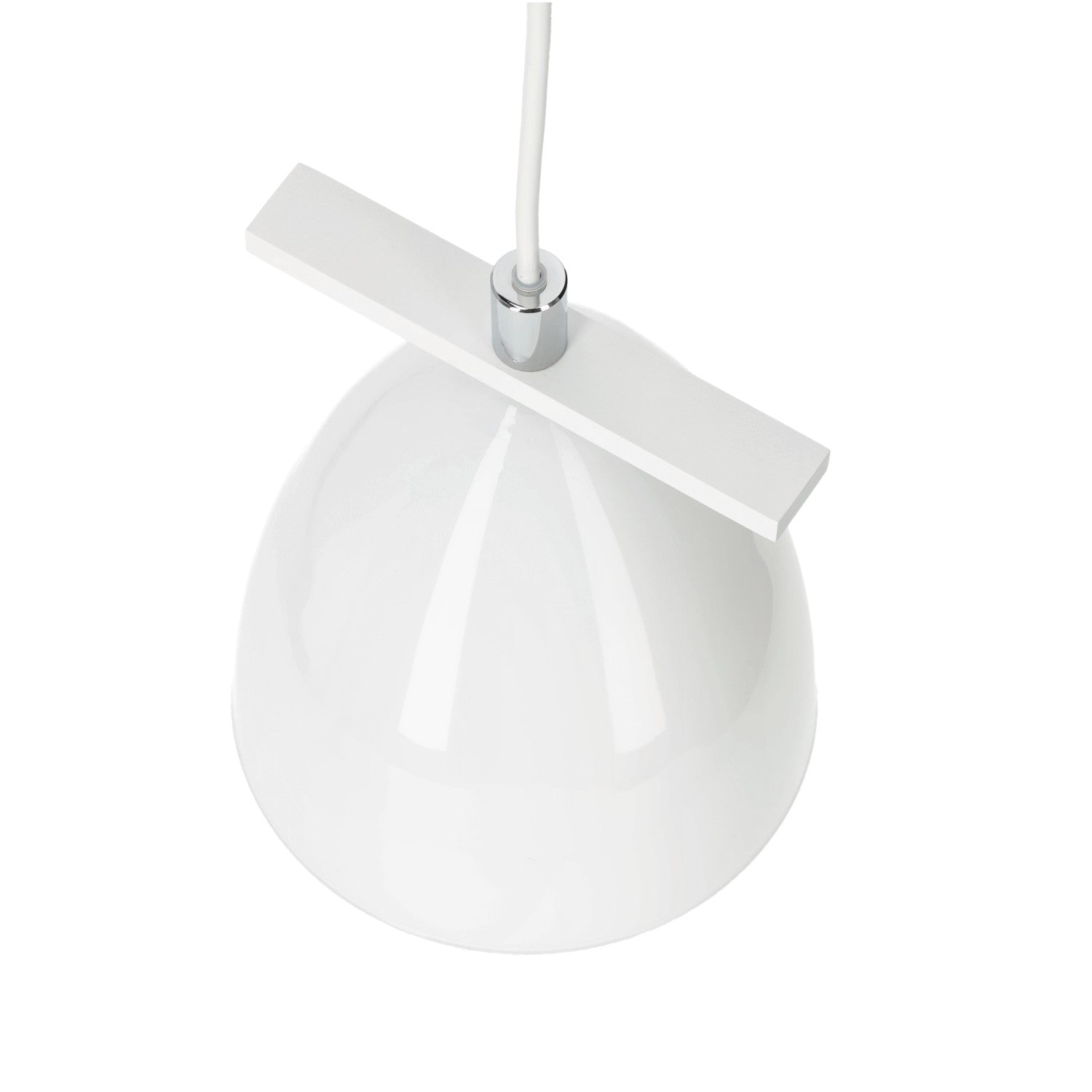 Lampa wisząca w białym kolorze ZWIS 1 PŁ trzonek E27 1 punkt światła