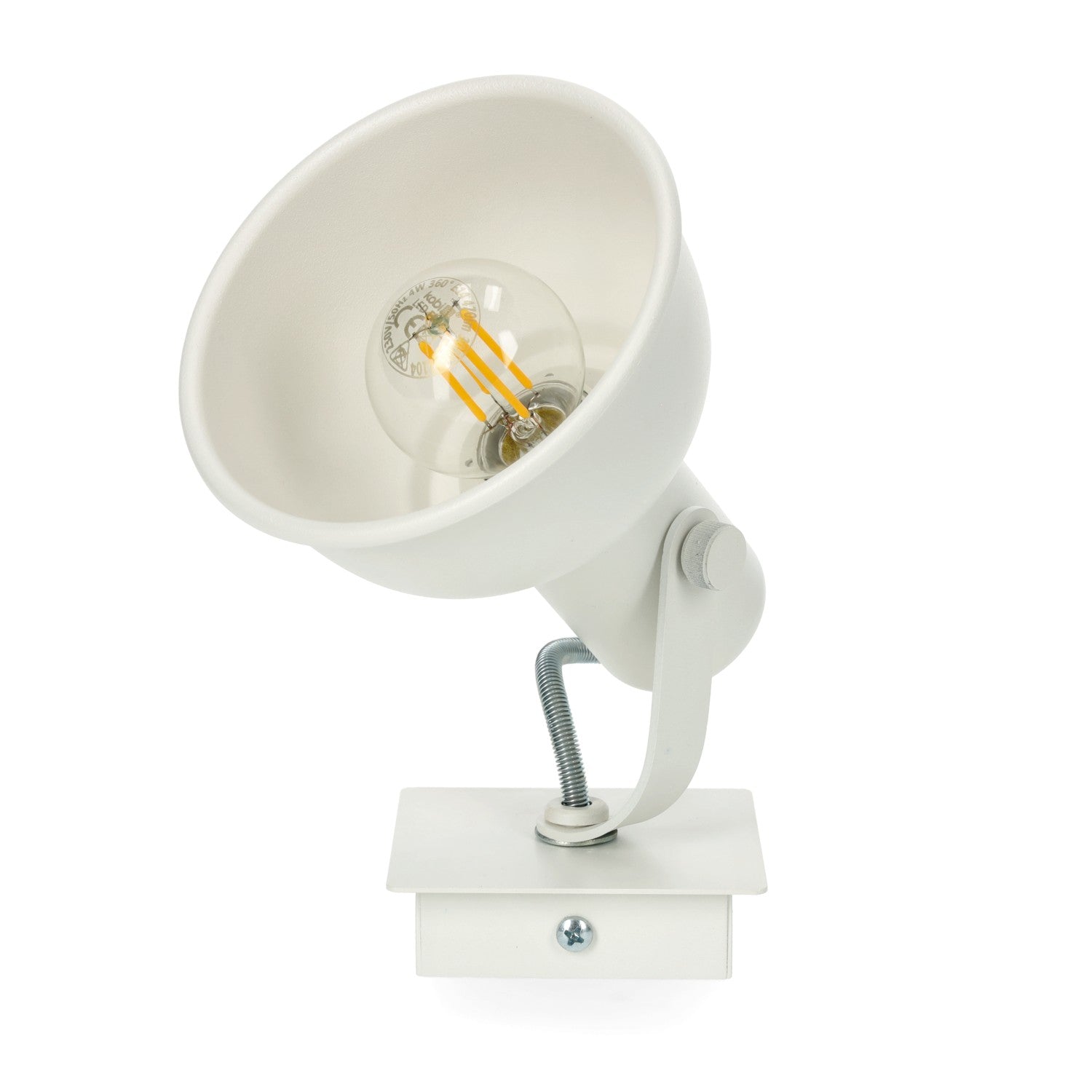 Kinkiet ścienny kolor biały trzonek E14 1 punkt światła