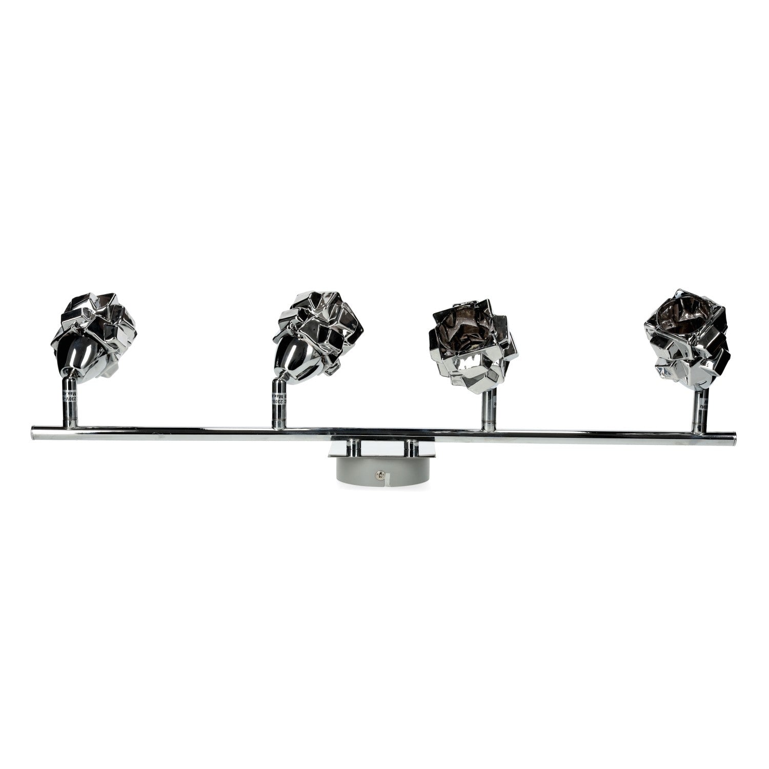 Lampa sufitowa plafon w kolorze chromu trzonek G9 4 punkty światła