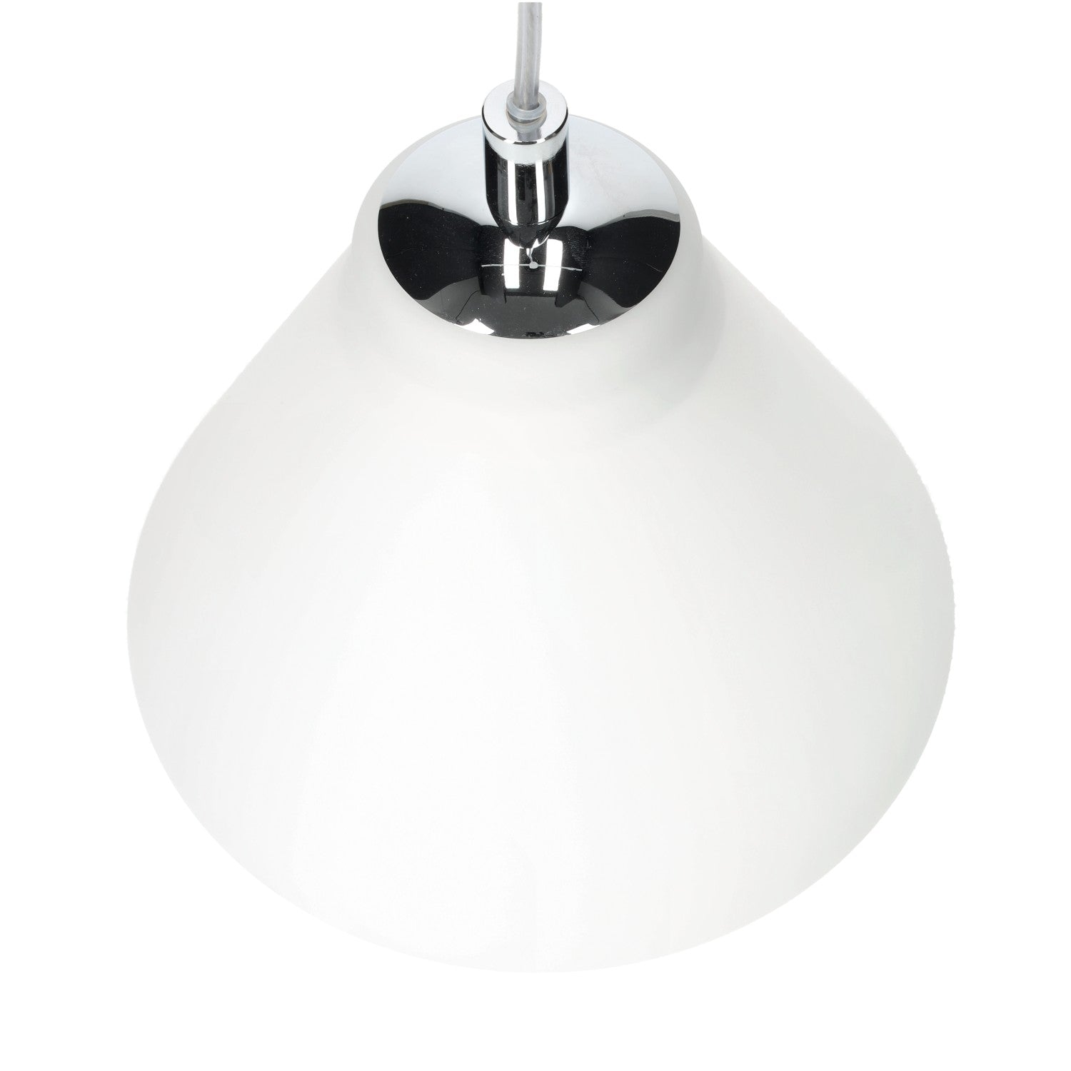 Lampa wisząca ZWIS 1 PŁ. OPAL+CHROM trzonek E27 1 punkt światła