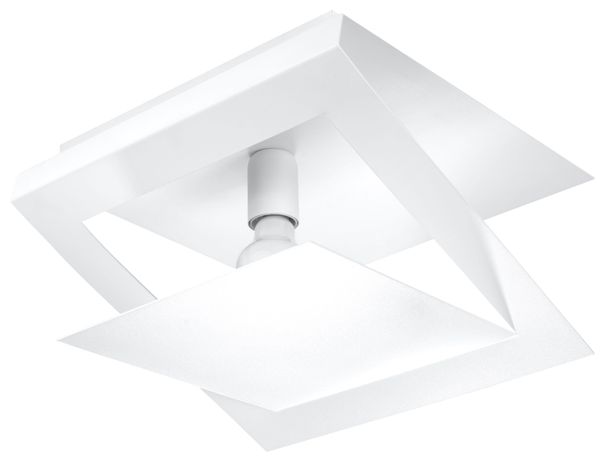 Plafon NAZARIA KWADRAT Biały E27 minimalistyczny design
