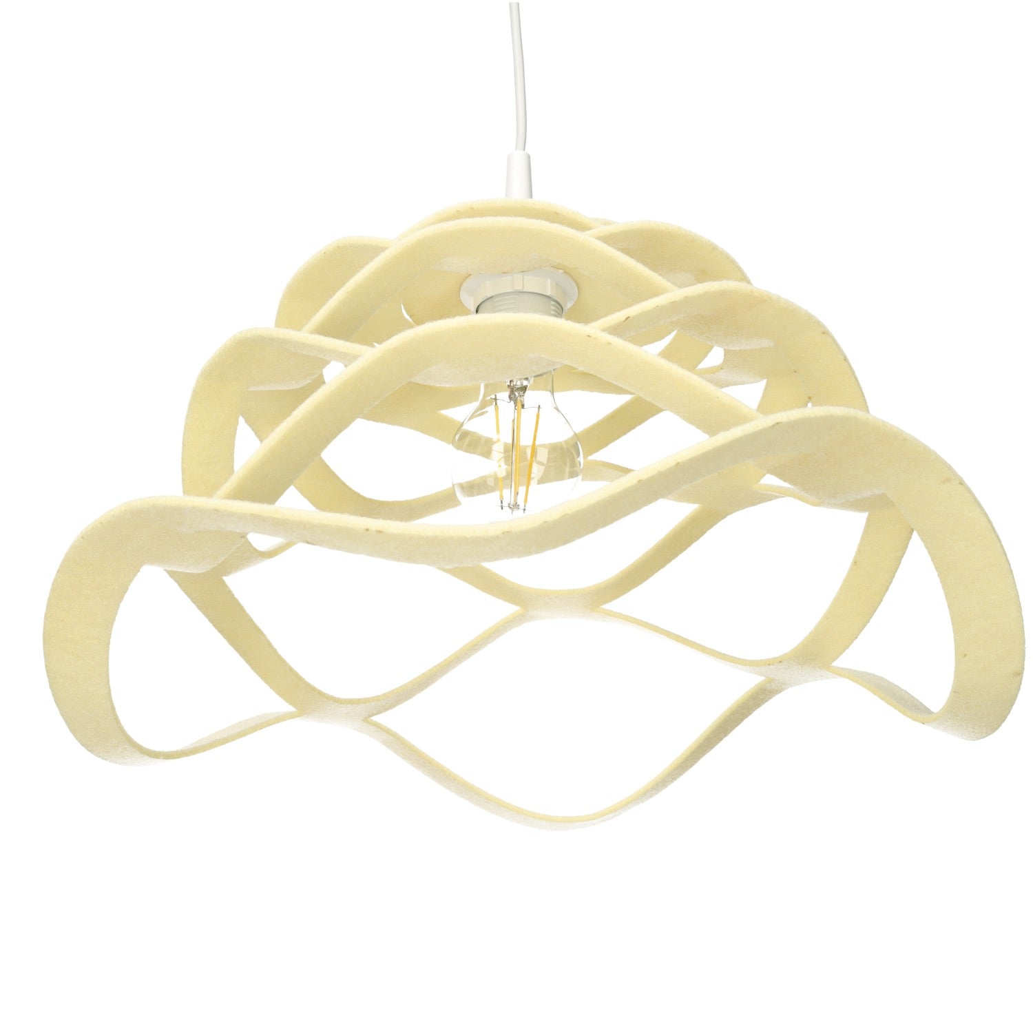 Lampa wisząca biała ZWIS 1 PŁ trzonek E27 1 punkt światła