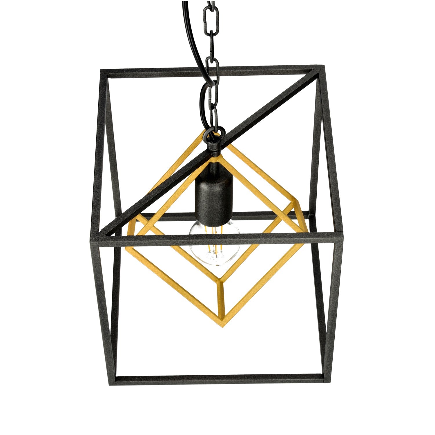 Lampa wisząca ZWIS 1PŁ ANTR+ZŁOTO trzonek E27 1 punkt światła