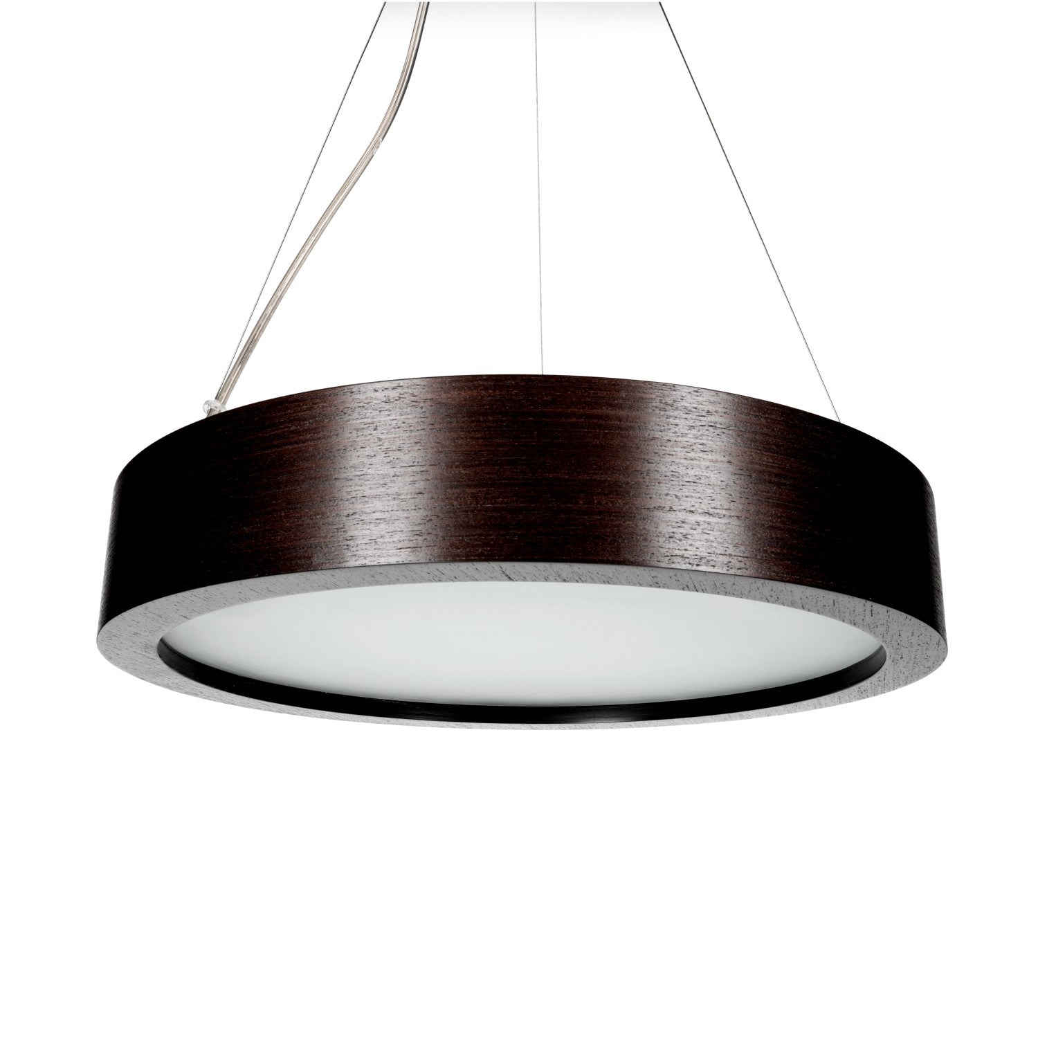 Lampa wisząca okrągły klosz ZWIS 3x23W E27 WENGE regulowana wysokość