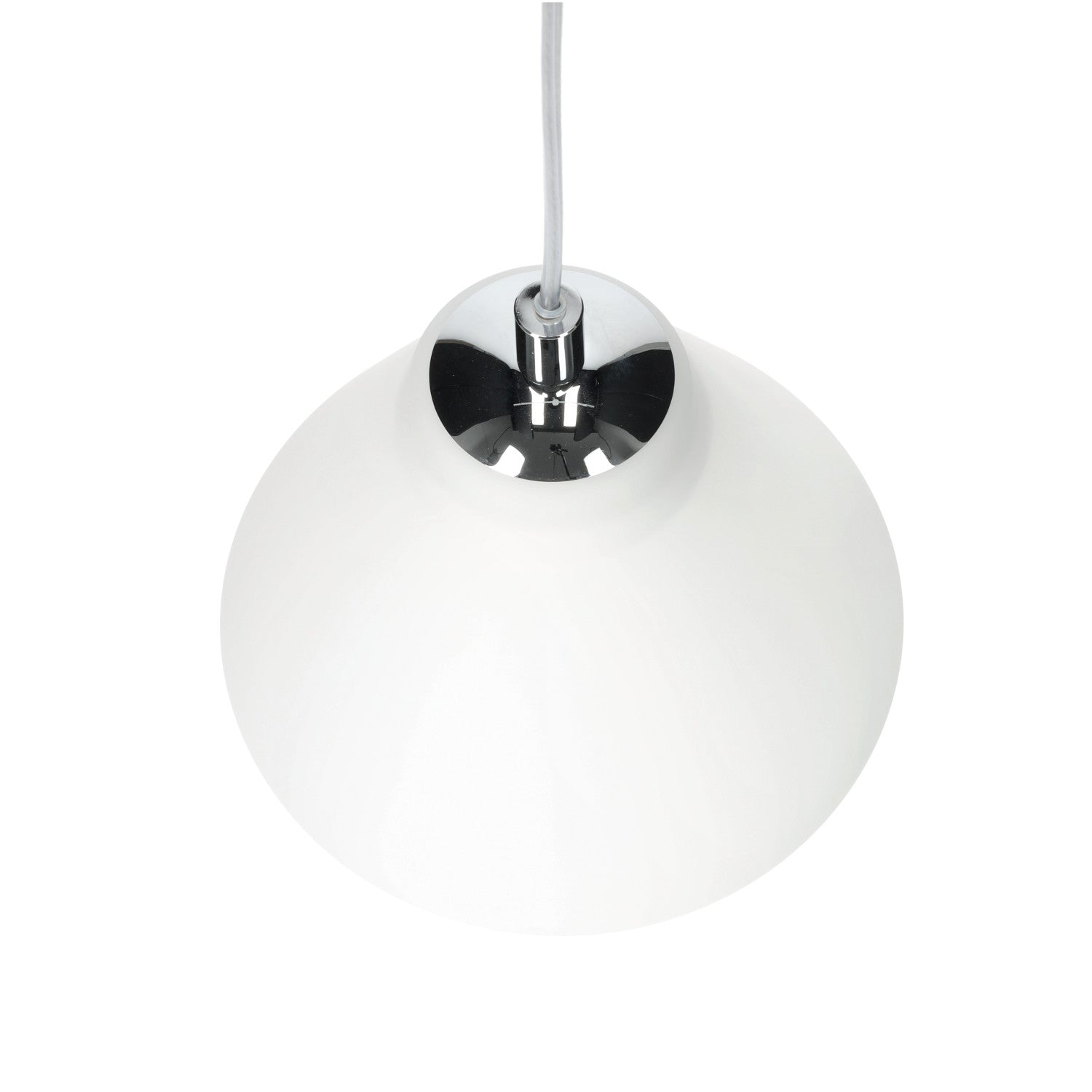 Lampa wisząca ZWIS 1 PŁ. OPAL+CHROM trzonek E27 1 punkt światła