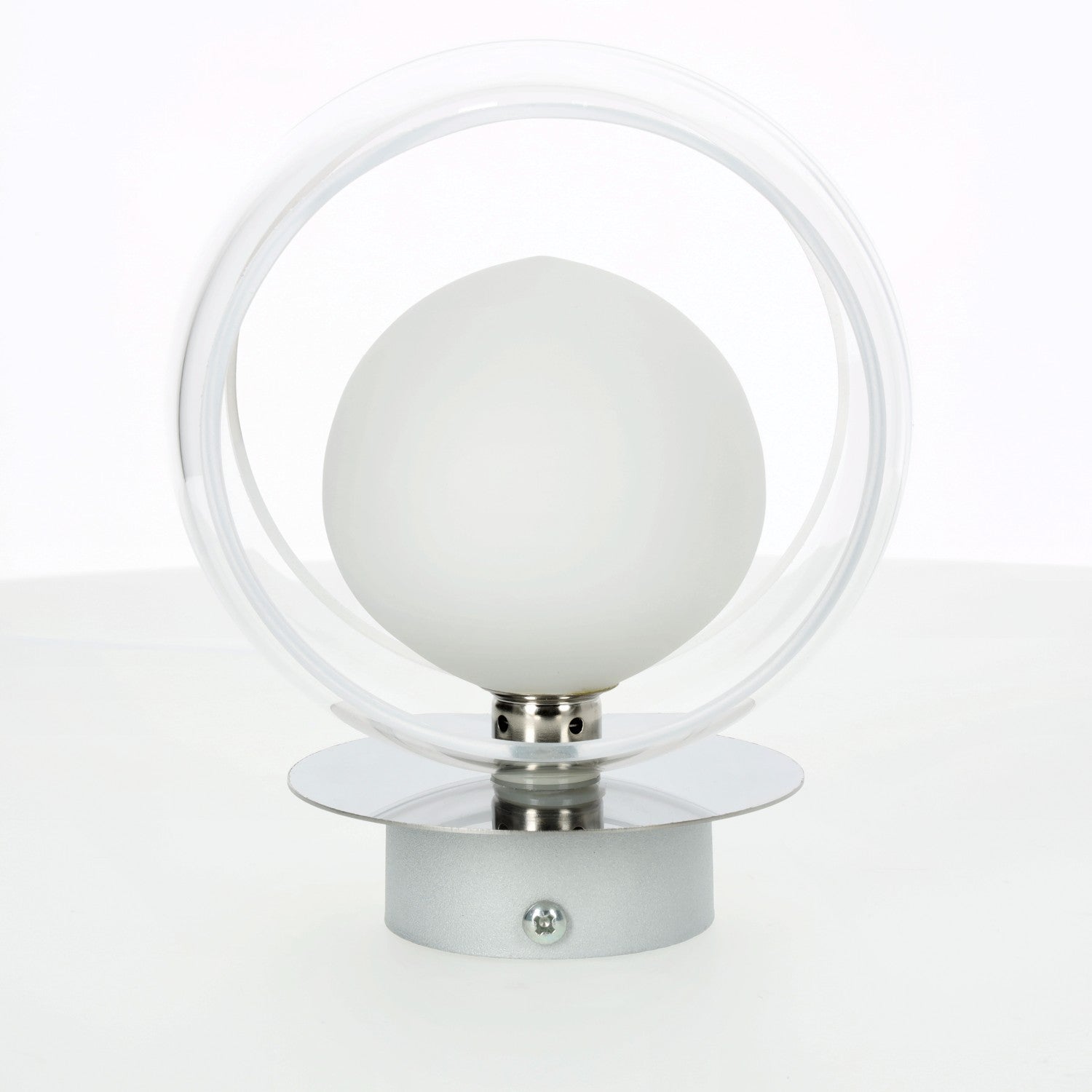 Kinkiet ścienny klosz wewnętrzny biały zewnętrzny przezroczysty trzonek G9 1 punkt światła