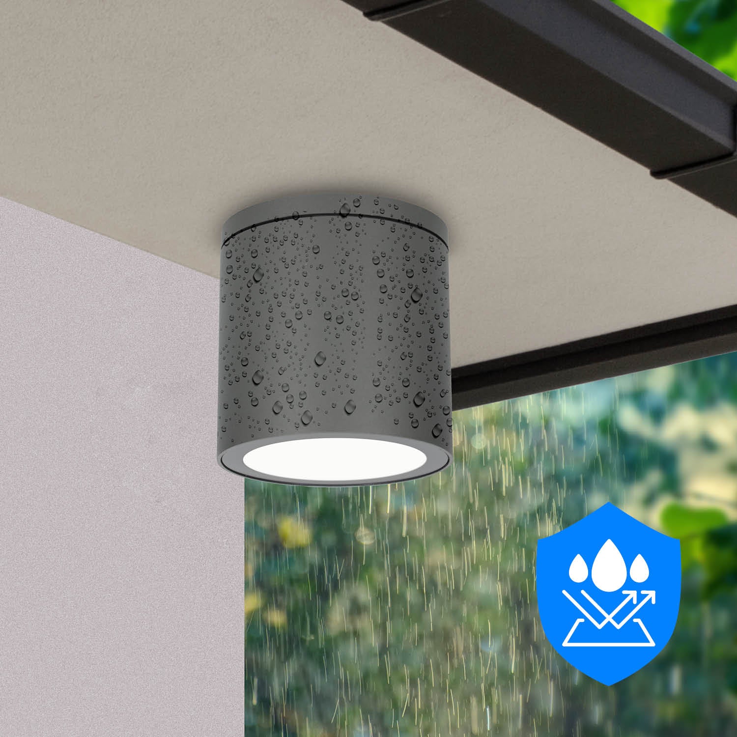 Lampa Elewacyjna QUAZAR 18 1xGU10 TUBA Zewnętrza wodoodporna szara
