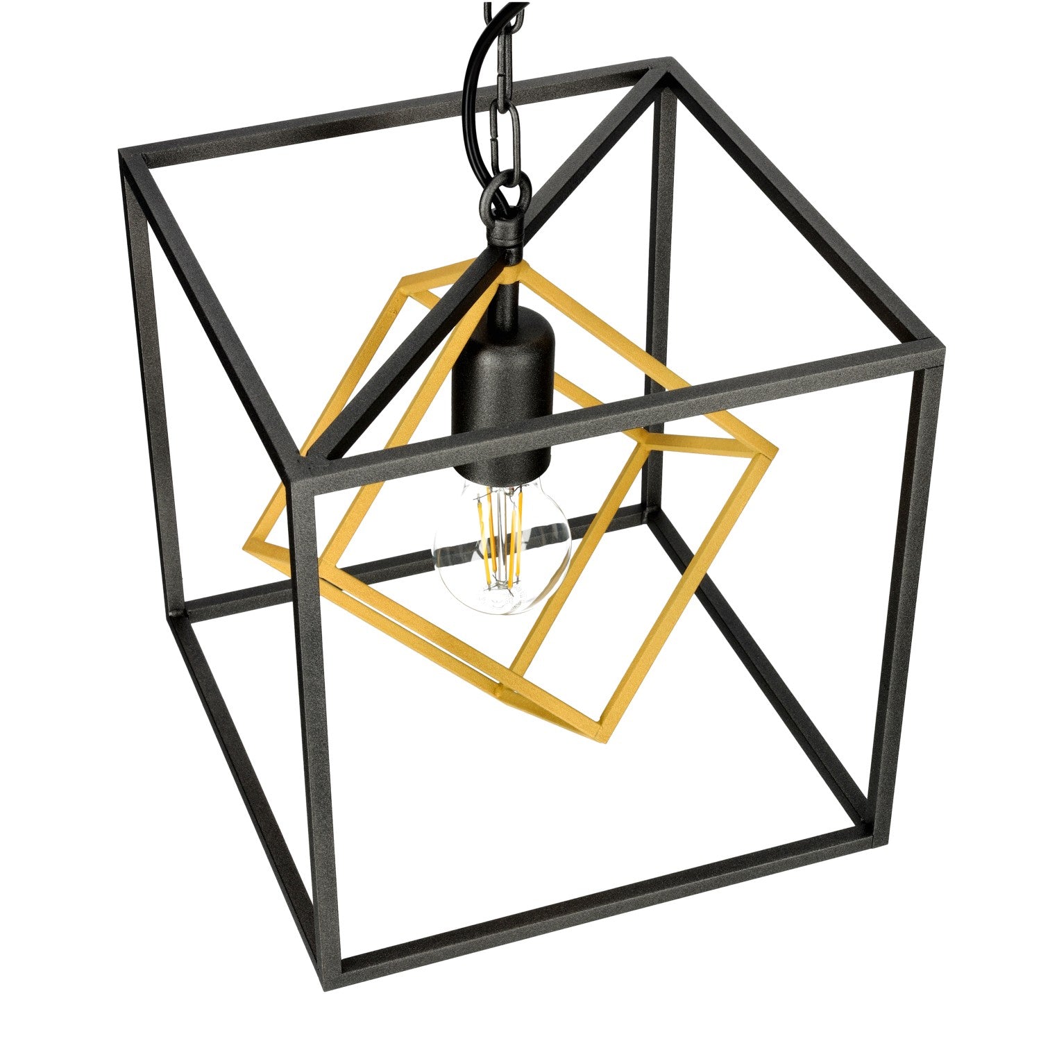 Lampa wisząca ZWIS 1PŁ ANTR+ZŁOTO trzonek E27 1 punkt światła