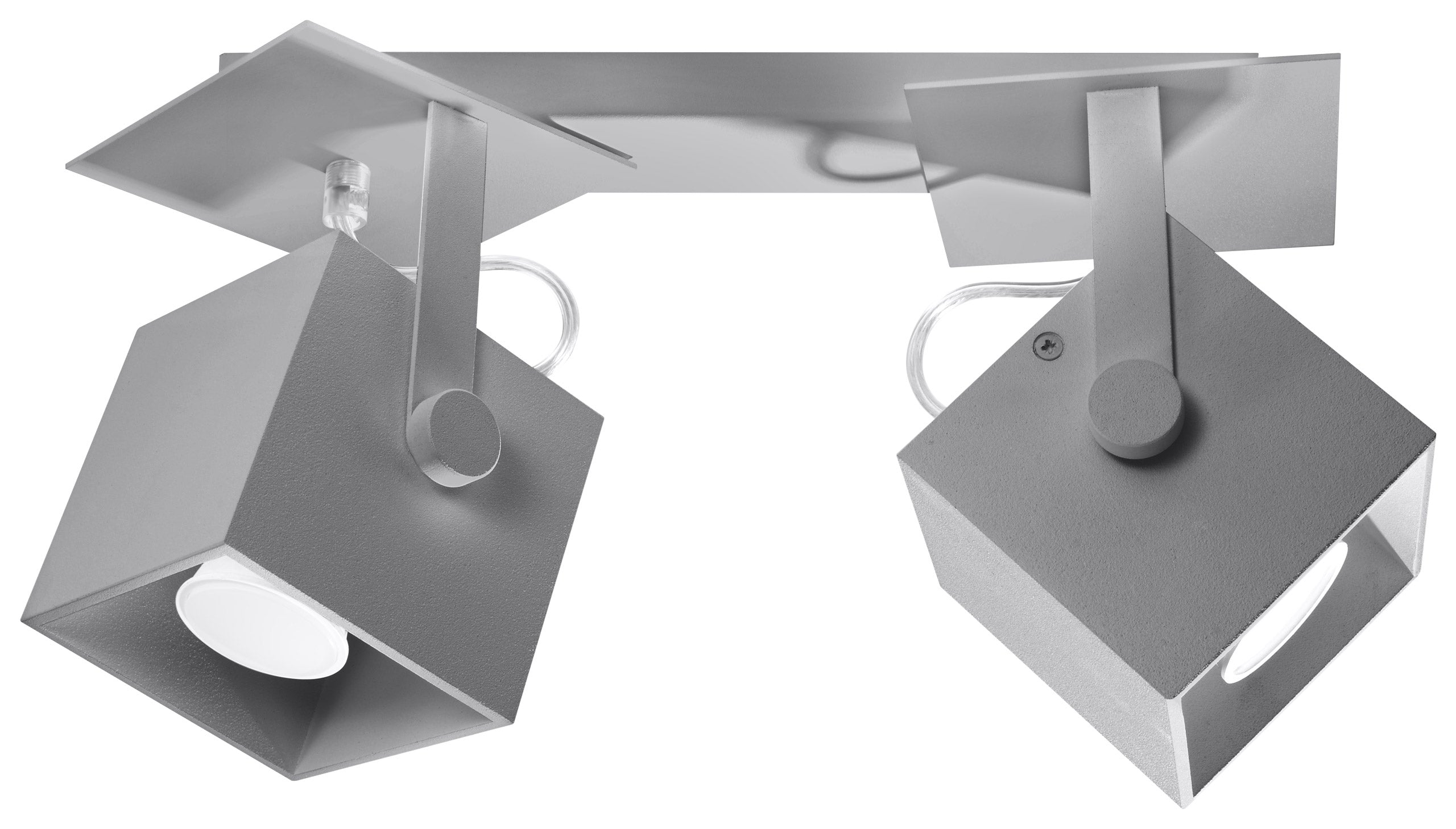 Plafon CEDRA 2 Szary nowoczesny design GU10