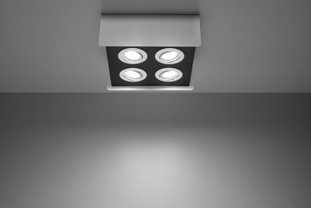 Plafon STEREO 4 Biały GU10 nowoczesny design