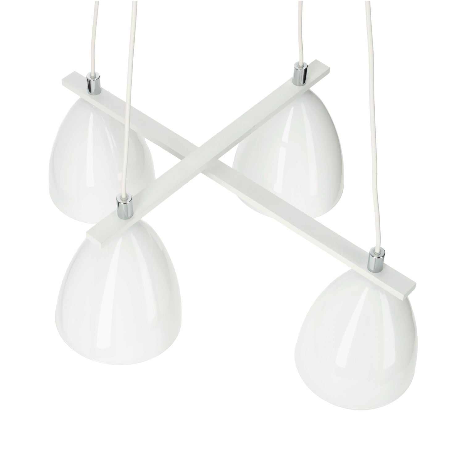 Lampa wisząca w białym kolorze ZWIS 4 PŁ trzonek E27 4 punkty światła