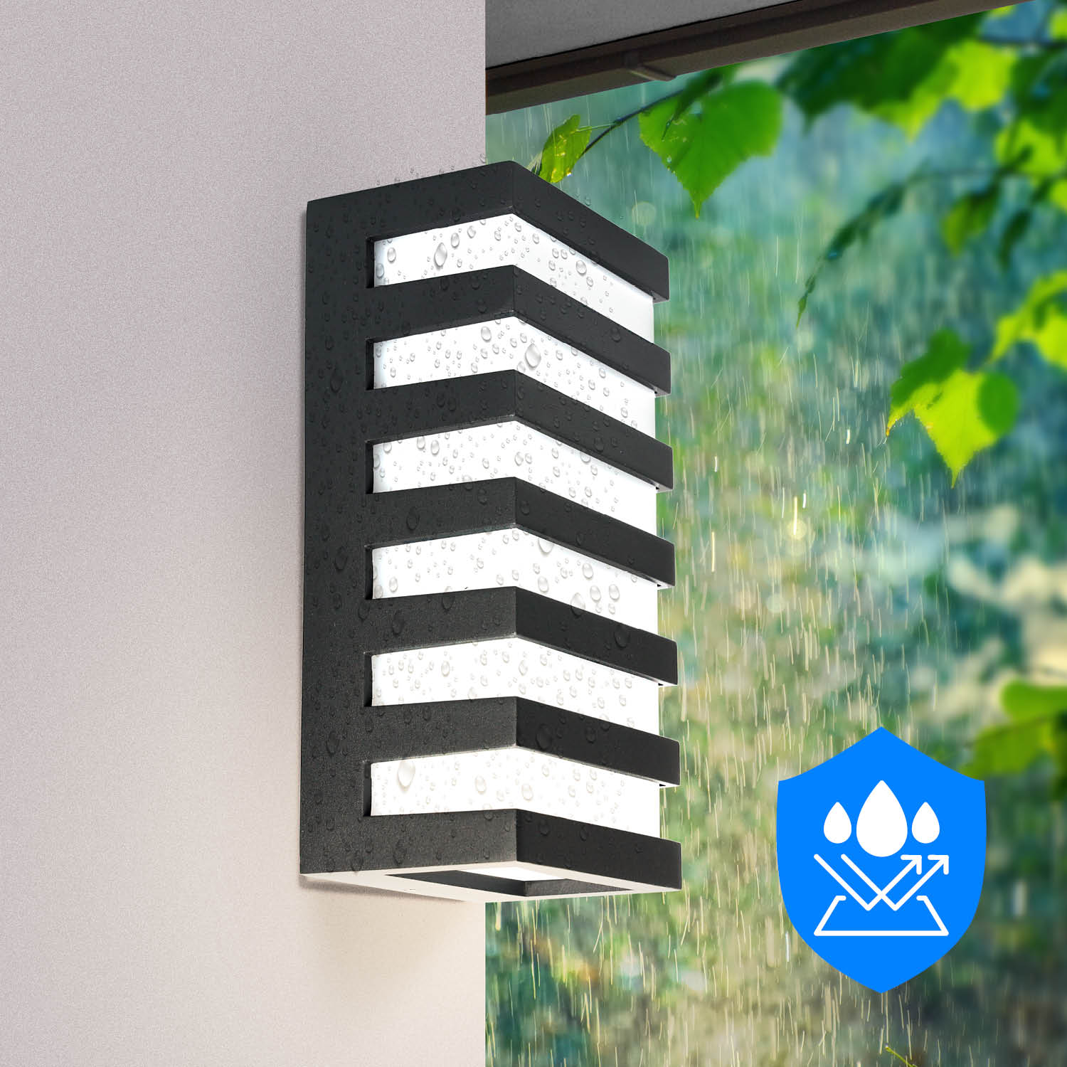 Lampa ogrodowa LED ENTERA P 10W KINKIET ścienny barwa neutralna CZARNY