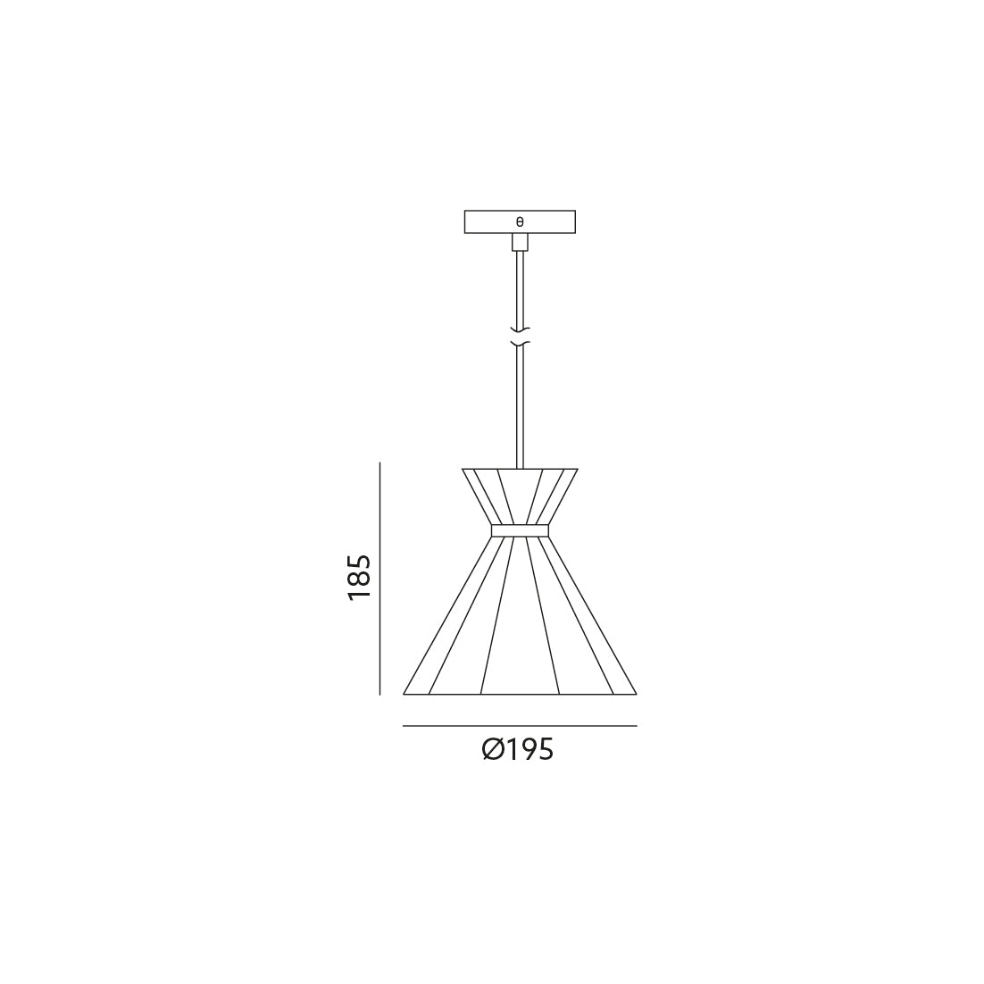 Oprawa wisząca SOLE możliwość malowania farbami wymiary