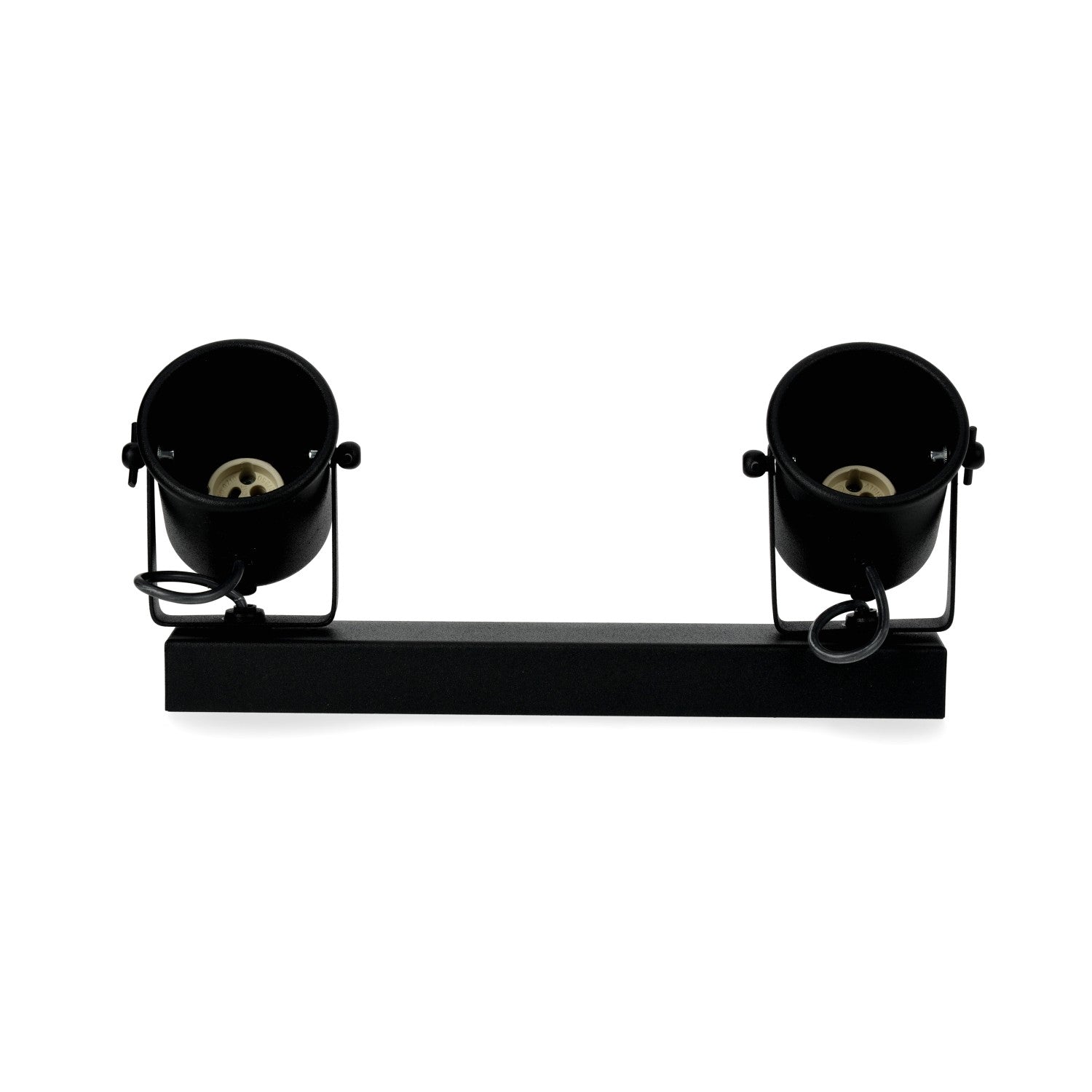 Plafon sufiotwy czarny mat trzonek GU10 2 punkty światła