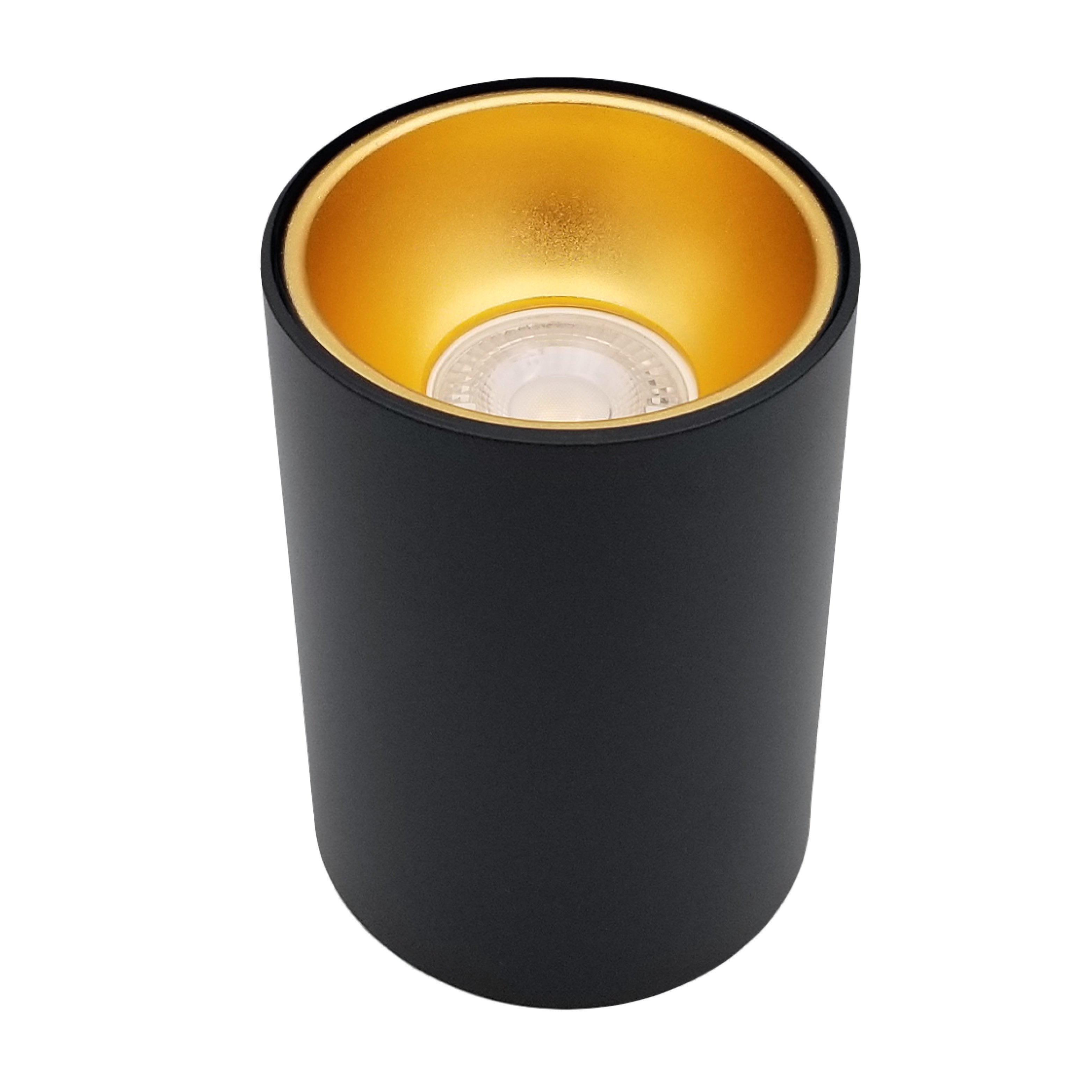 Sufitowa Oprawa Oświetleniowa Natynkowa na GU10 Czarno-Złota TUBA