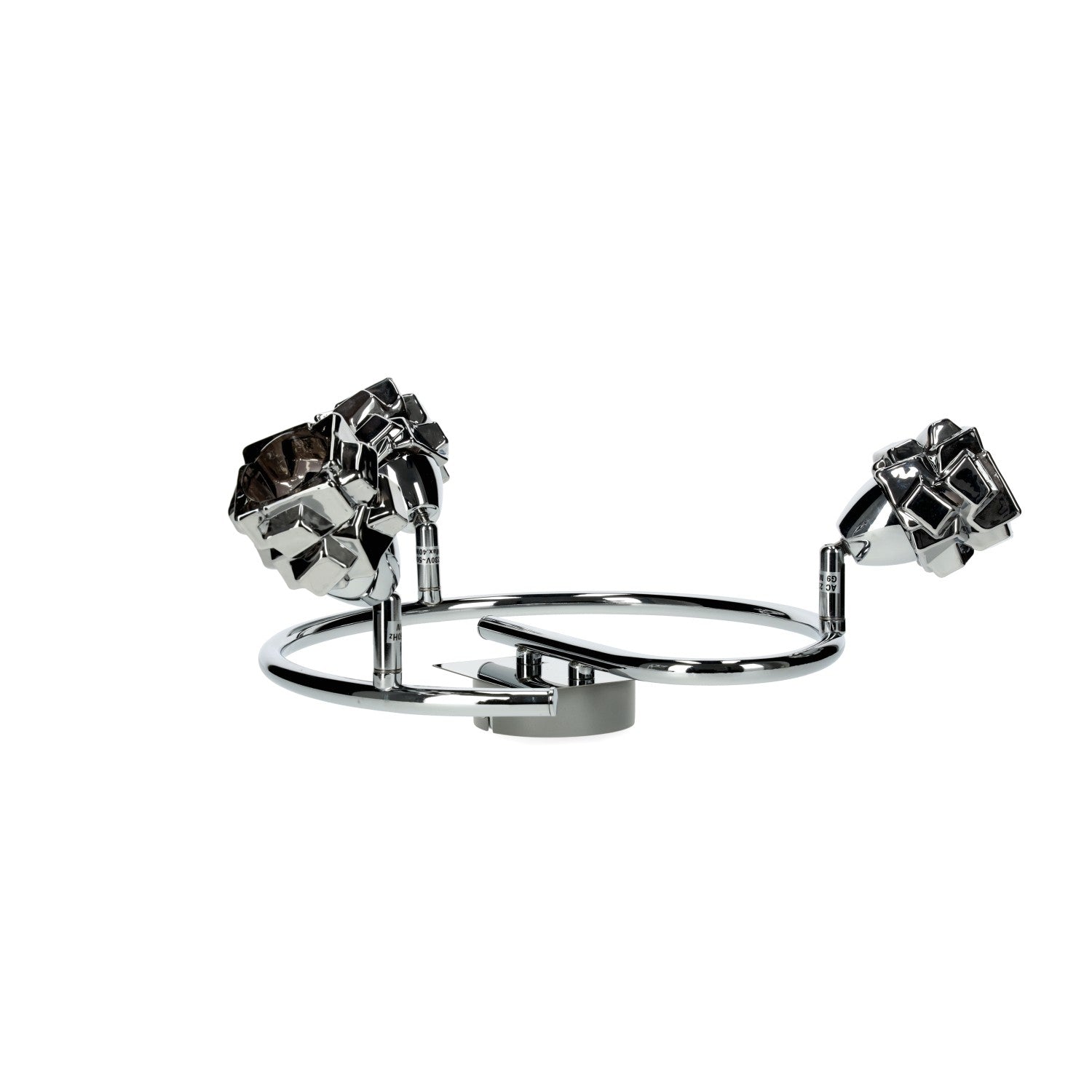 Lampa sufitowa plafon w kolorze chromu trzonek G9 3 punkty światła