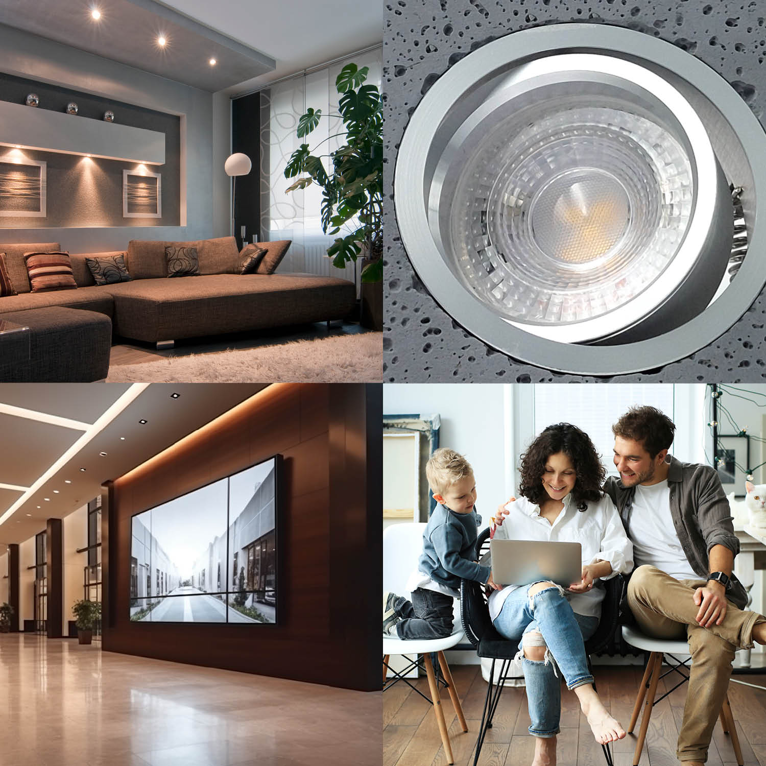 Zestaw 6x Pierścieni ozdobnych do opraw BARI SQUARE CHROM