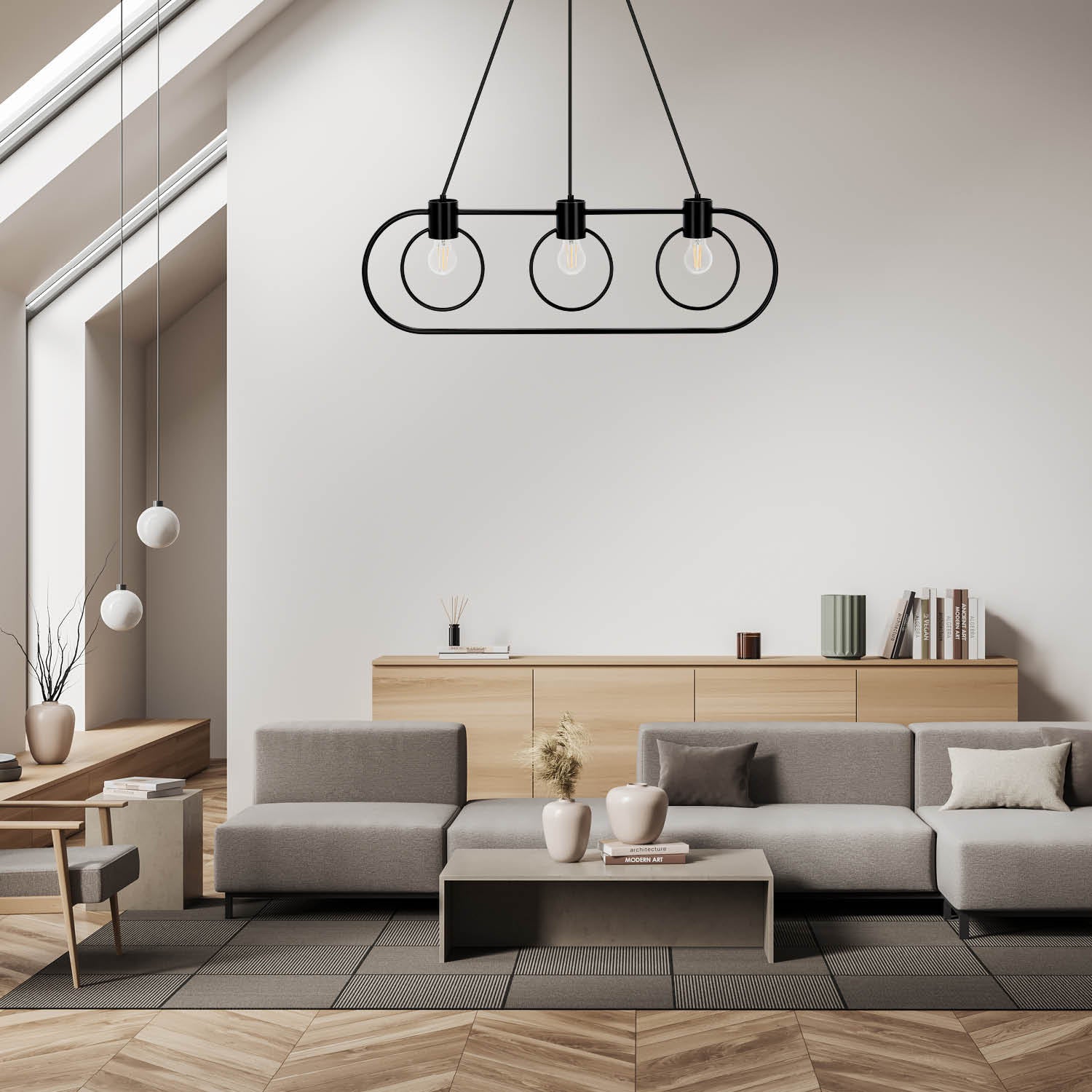 Lampa wisząca Sigma Lighting FREDO KOŁO 3 czarny