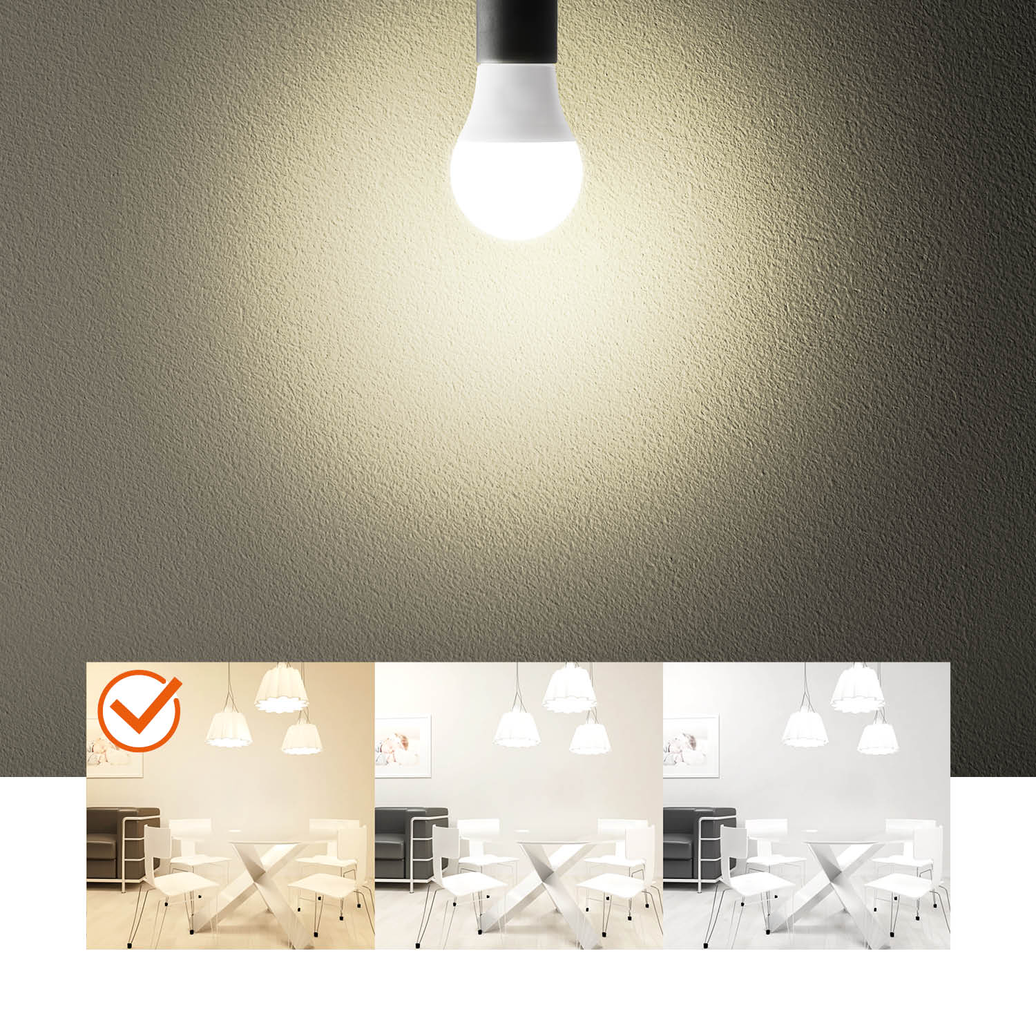 Zestaw 10x żarówek LED GS 7W E27 barwa ciepłobiała