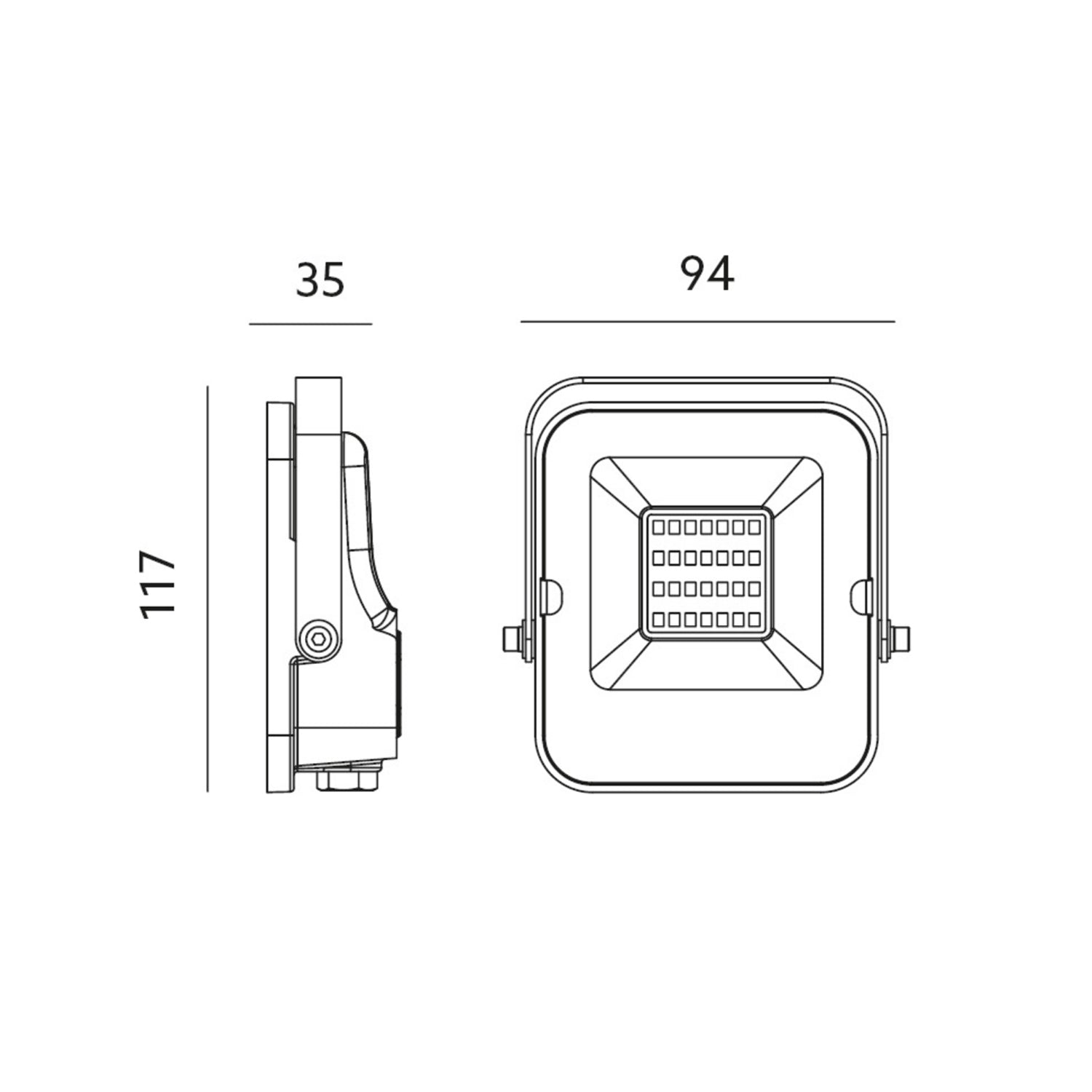 Naświetlacz LED 20W z czujnikiem ruchu barwa zimnobiała