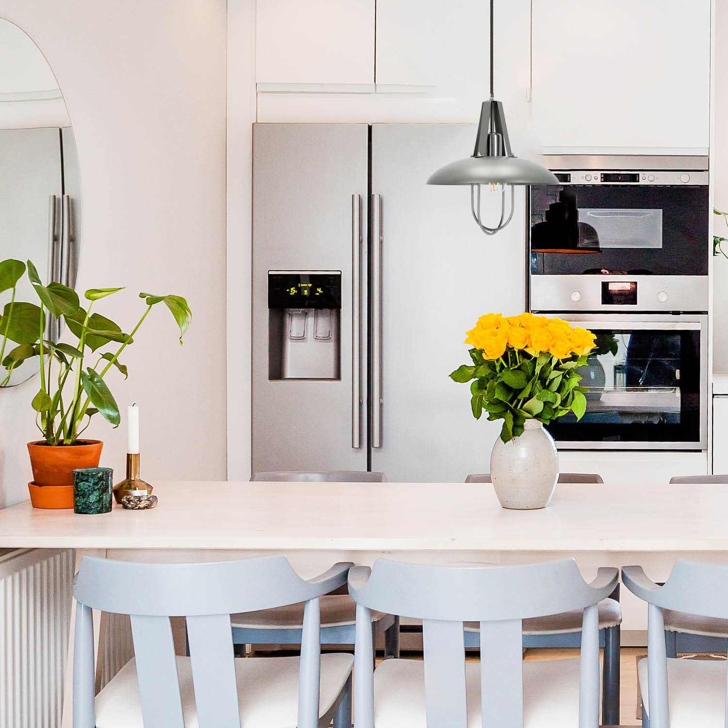 Lampa wisząca LOFT klosz szara Sigma Lighting LUKA 1