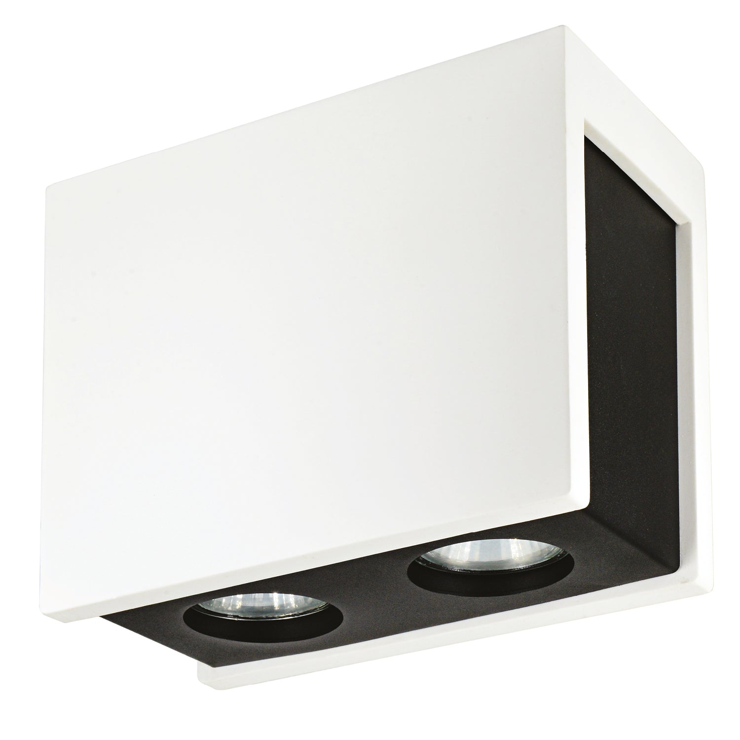 Spot prostokątny z gipsu biały PURO NERO DIY do malowania 2xGU10