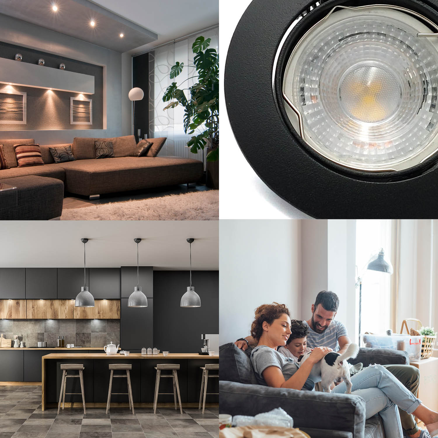 Zestaw 6x pierścień ozdobny do opraw OH24 MAT CZARNY