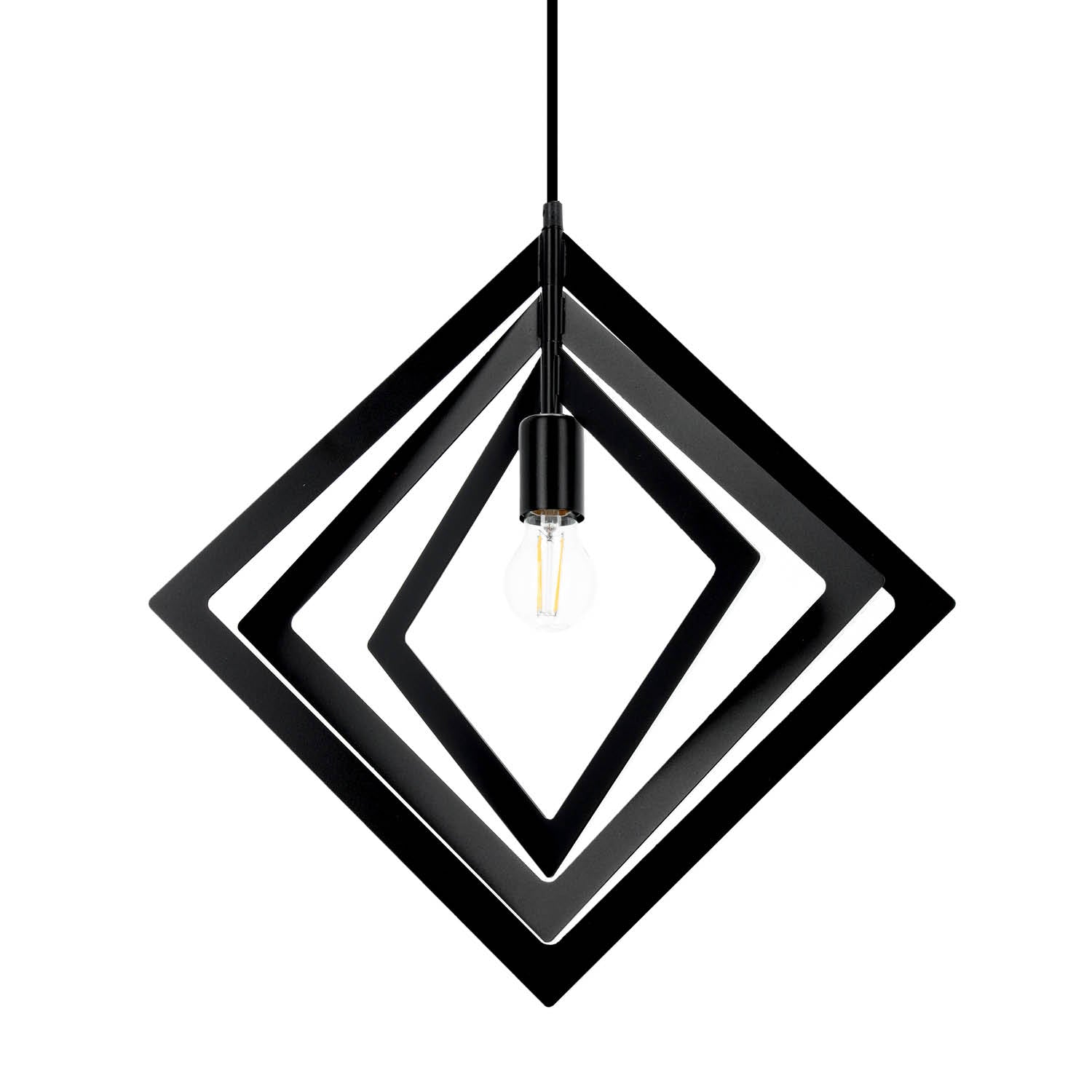 Lampa wisząca Sigma Lighting Trik M Romb czarny