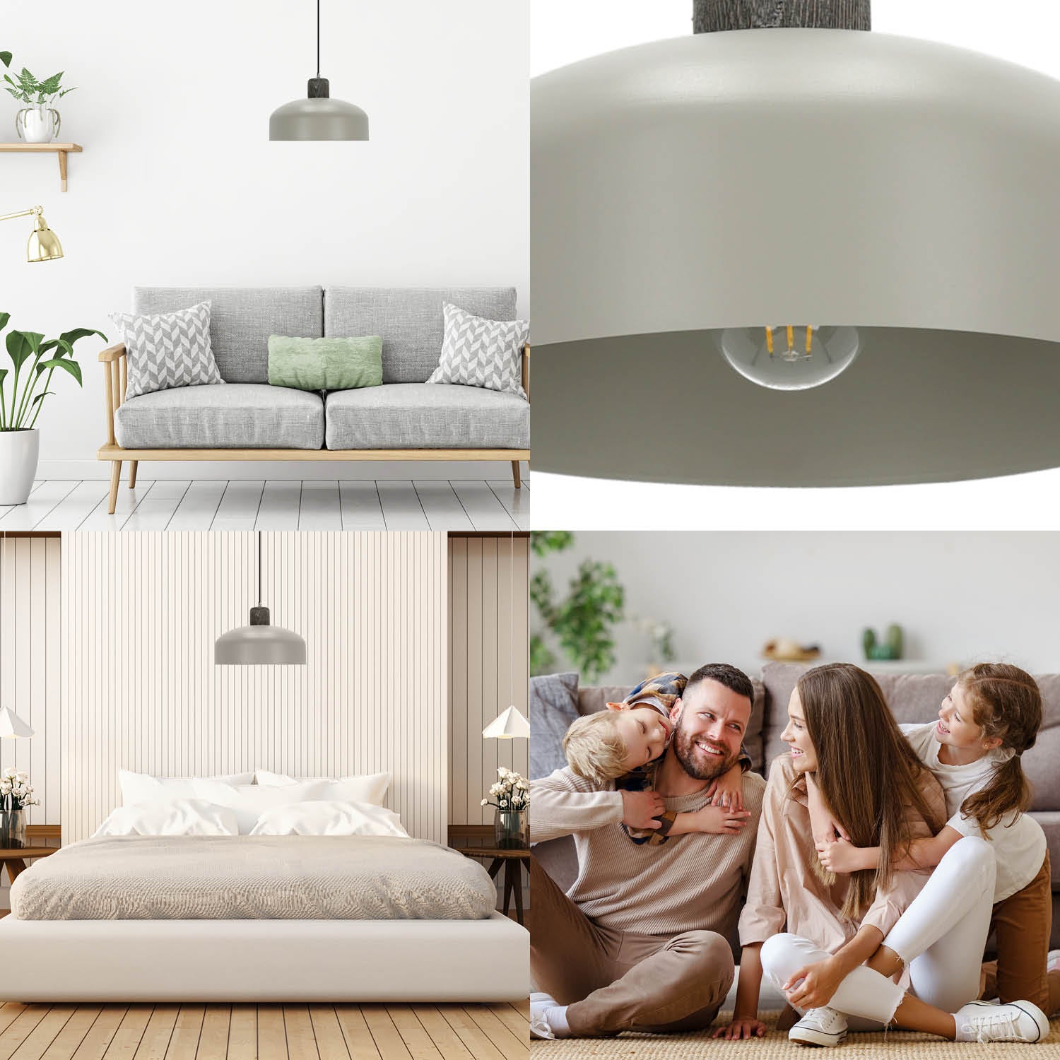 Lampa wisząca loftowa metalowy szaro-czarna Sigma Lighting WAWA