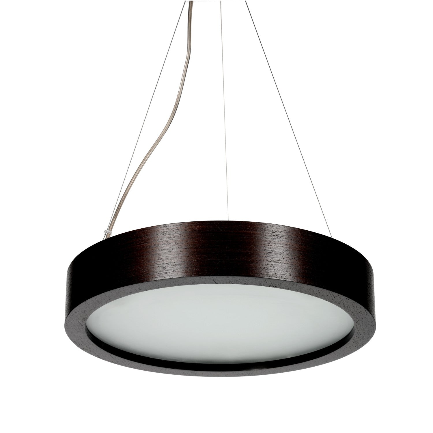 Lampa wisząca okrągły klosz ZWIS 3x23W E27 WENGE regulowana wysokość