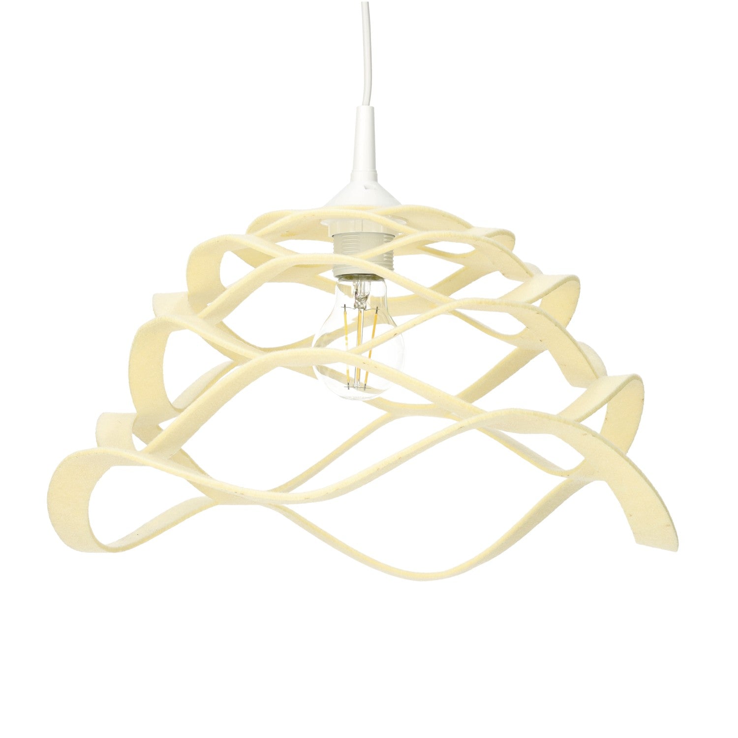 Lampa wisząca biała ZWIS 1 PŁ trzonek E27 1 punkt światła