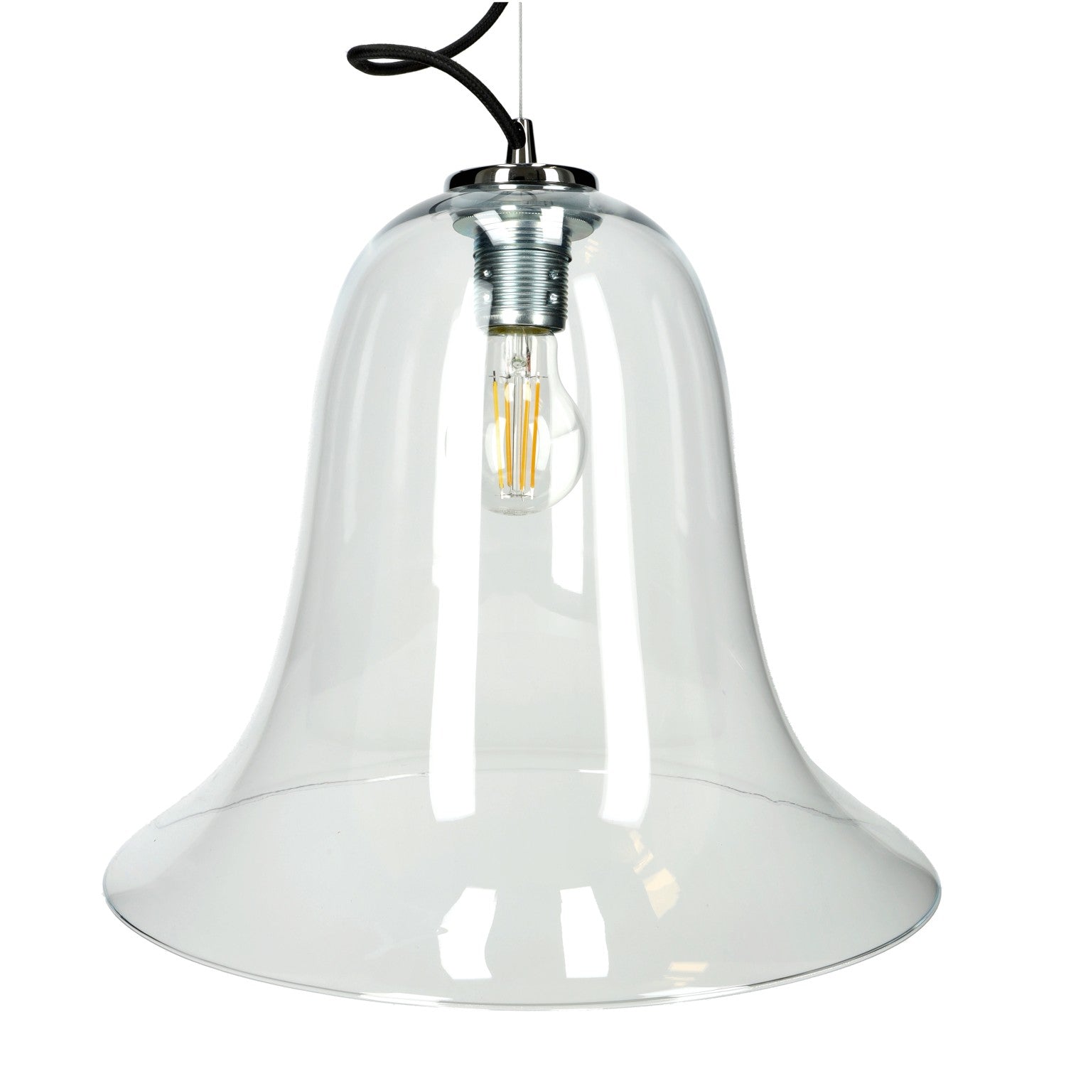 Lampa wisząca ZWIS 1 PŁ PRZEZROCZYSTY KLOSZ 1 punkt światła