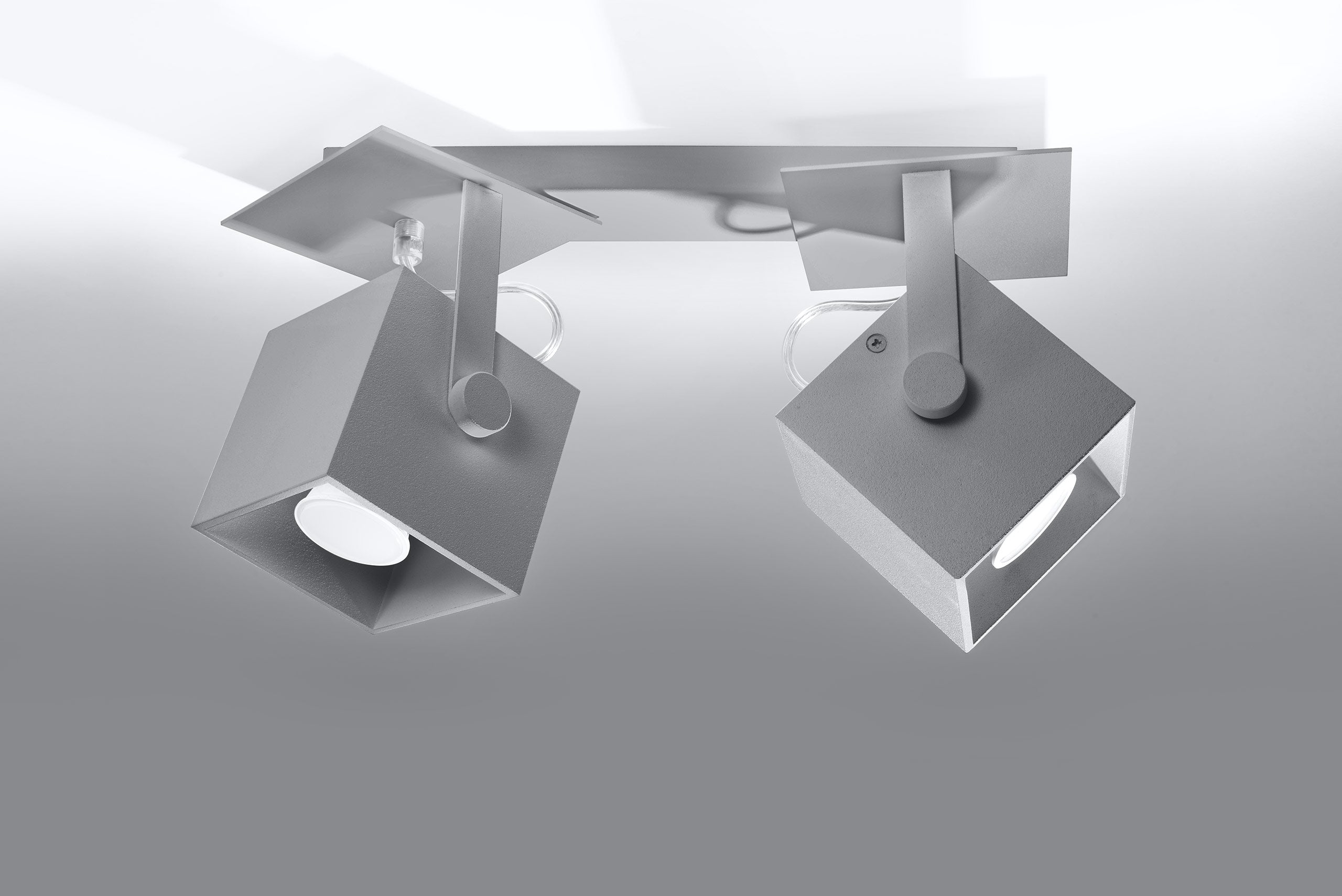 Plafon CEDRA 2 Szary nowoczesny design GU10