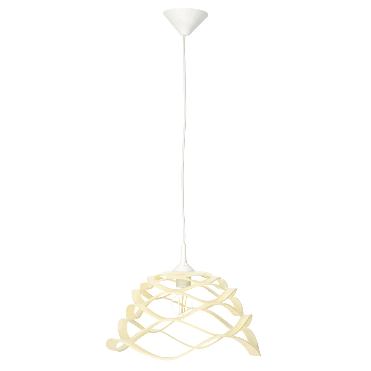 Lampa wisząca biała ZWIS 1 PŁ trzonek E27 1 punkt światła