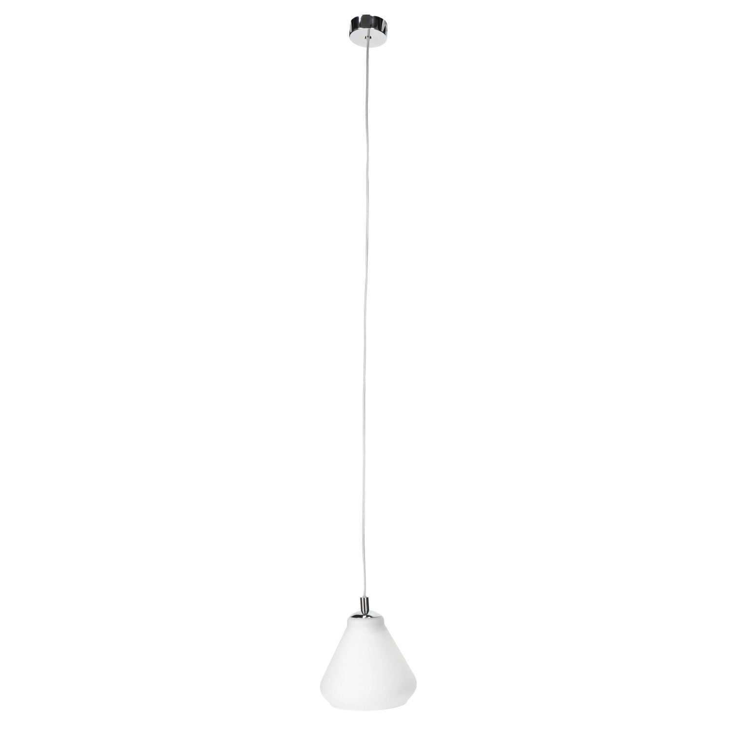 Lampa wisząca ZWIS 1 PŁ. OPAL+CHROM trzonek E27 1 punkt światła