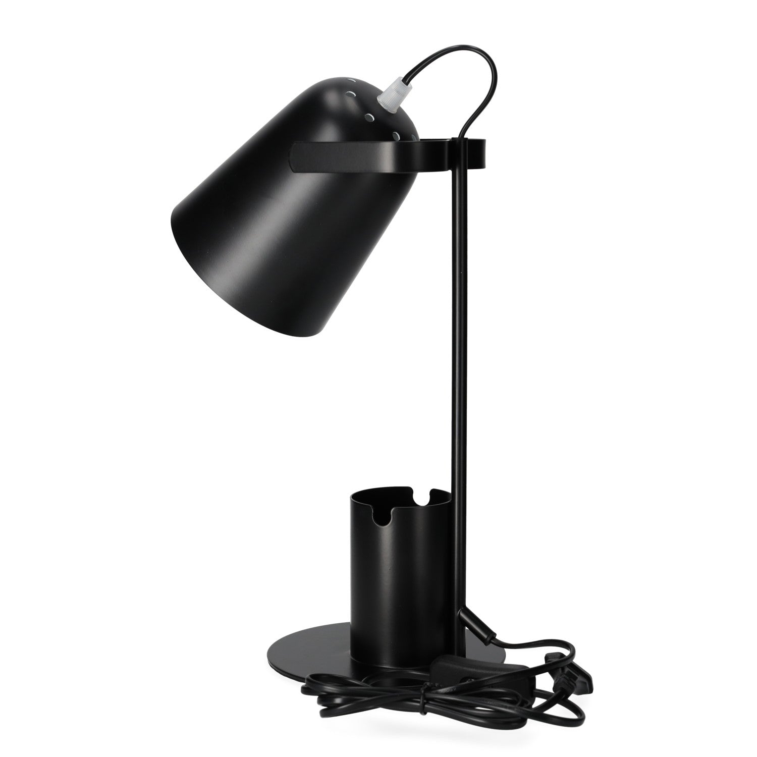 Lampka Biurkowa z Pojemnikiem BIAŁA E27 Regulowany Klosz