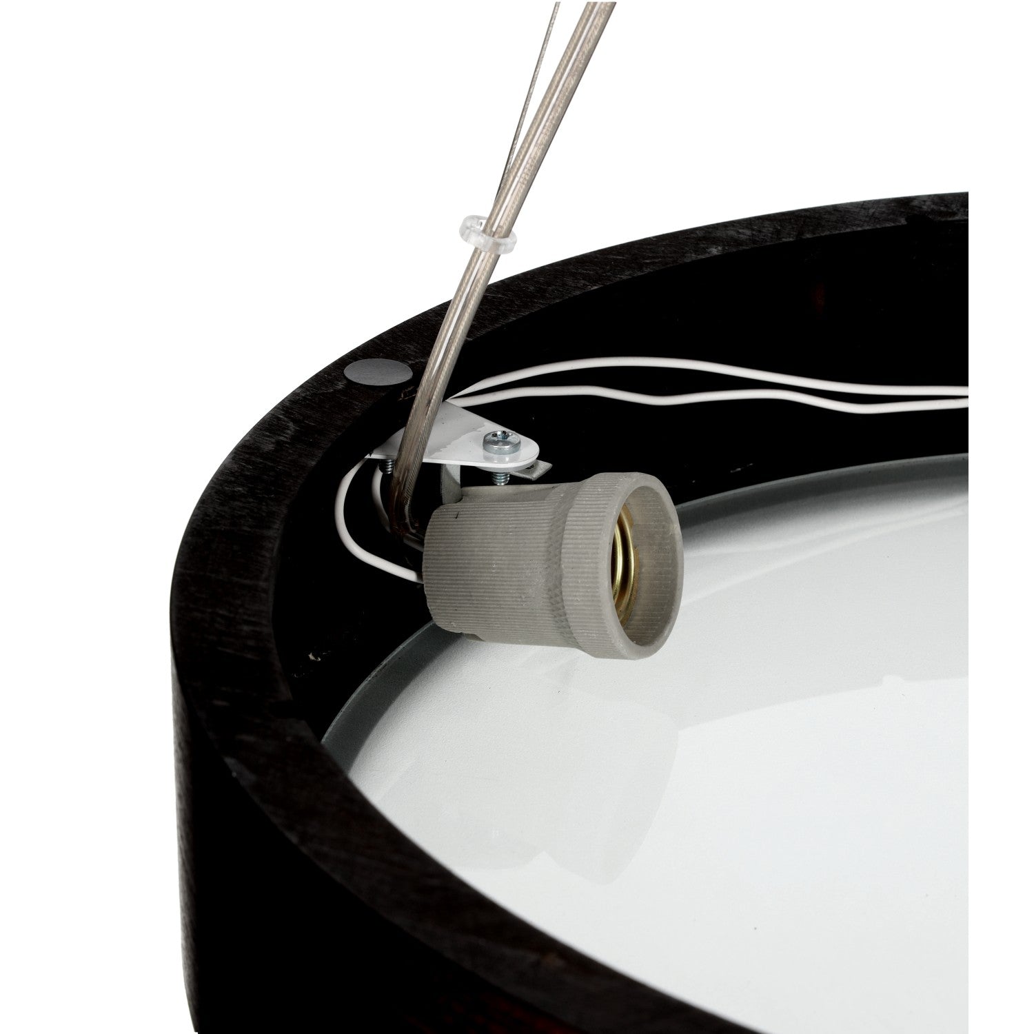 Lampa wisząca okrągły klosz ZWIS 3x23W E27 WENGE regulowana wysokość