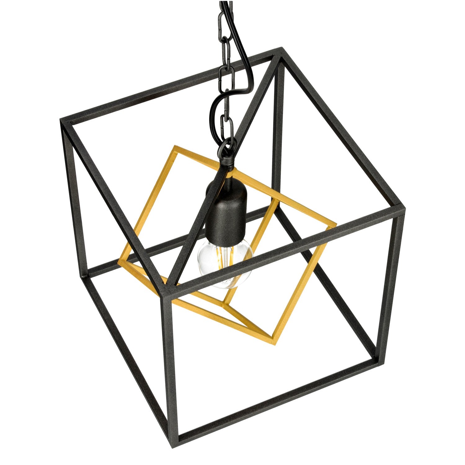 Lampa wisząca ZWIS 1PŁ ANTR+ZŁOTO trzonek E27 1 punkt światła