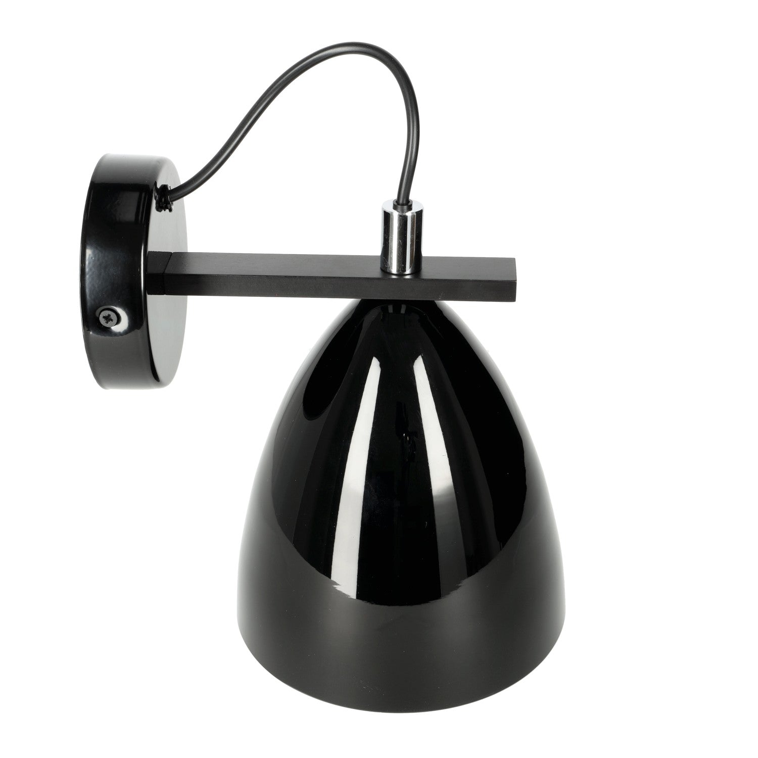 Lampa wisząca czarna ZWIS 1 PŁ trzonek E27 1 punkt światła